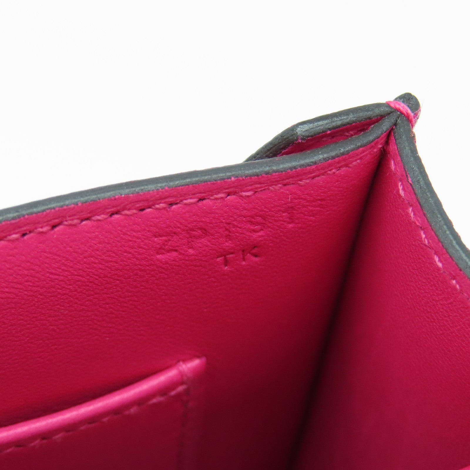 HERMES Chevre Leather Mini Verrou Silver Buckle Handle Bag Rose Extreme Pink