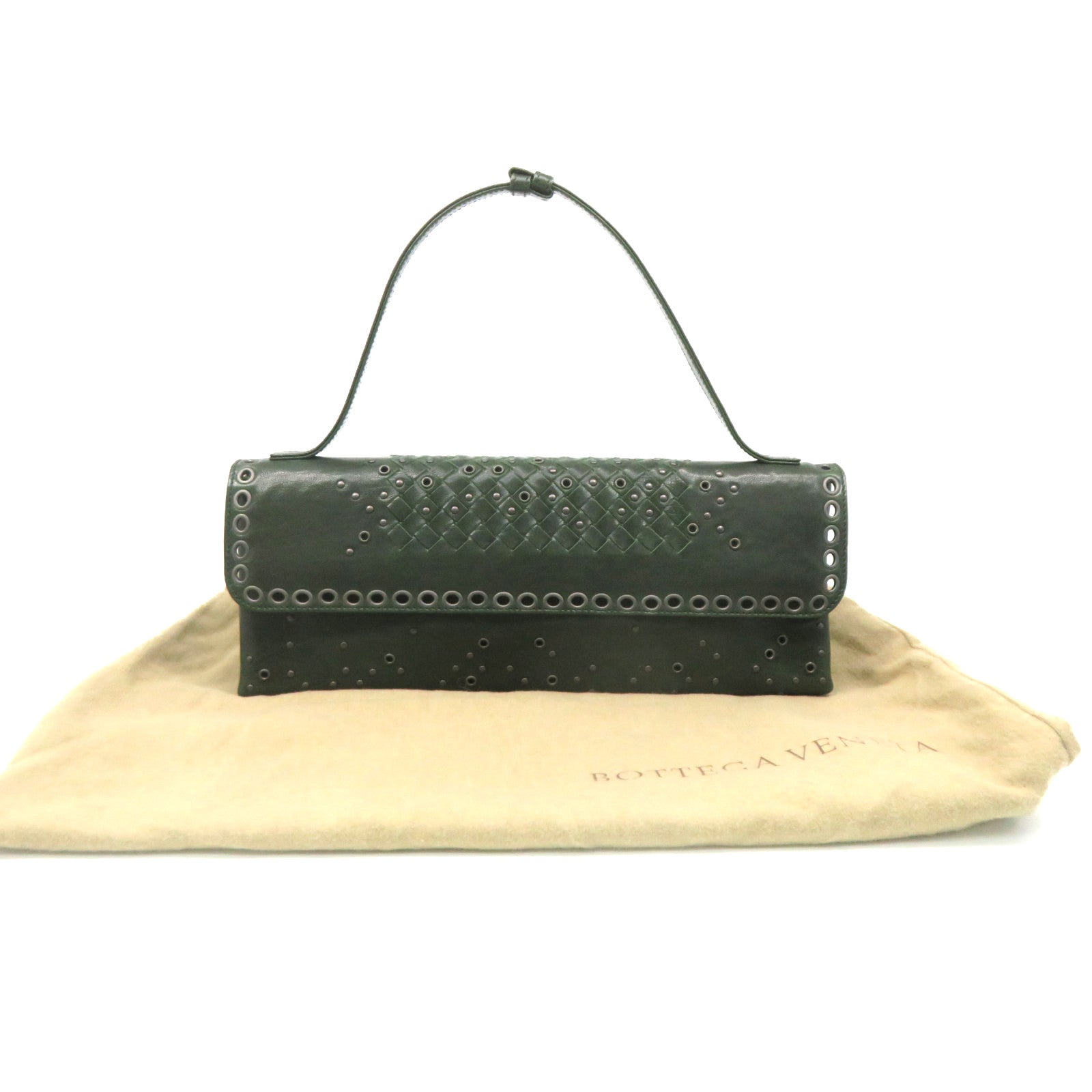 BOTTEGA VENETA 【激減優惠】牛皮皮革Shoulder Bag肩背袋綠色