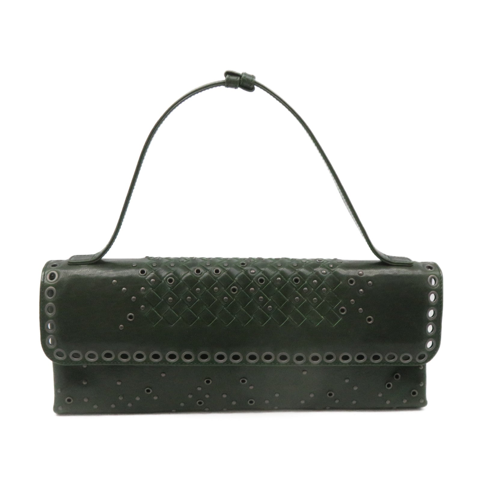 BOTTEGA VENETA 【激減優惠】牛皮皮革Shoulder Bag肩背袋綠色