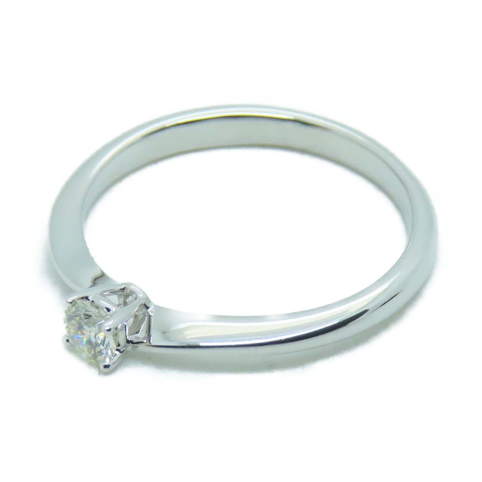 JEWELRY 18K White Gold Diamond Ring0.15ct Diamond Ring US#6.75