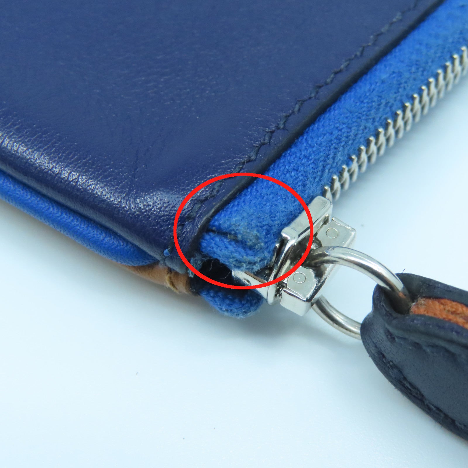 HERMES Swift皮革Carre Pocket Pouch銀扣手拿包啡色/藍色/黃色