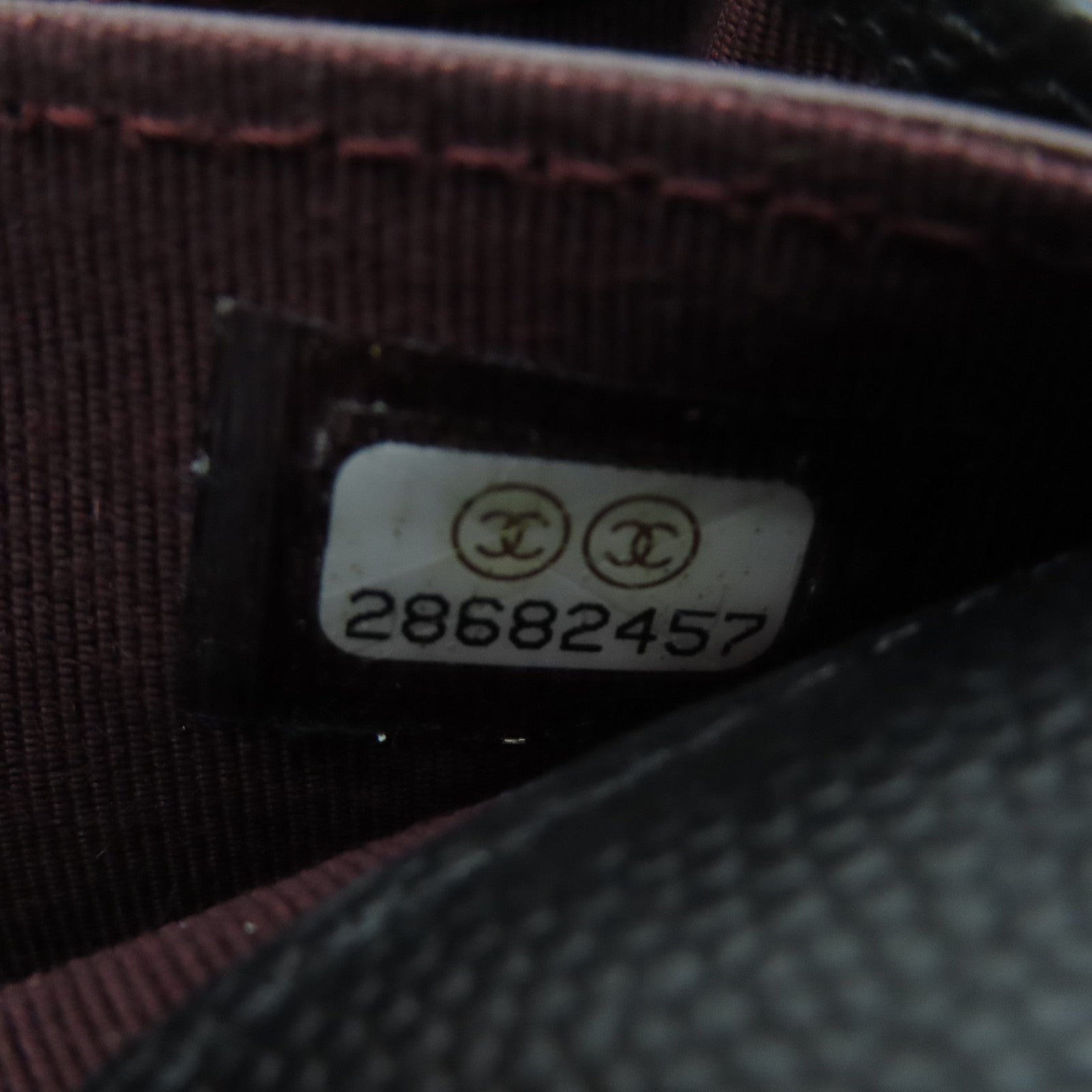CHANEL 菱格Caviar皮革Wallet金扣錢包黑色