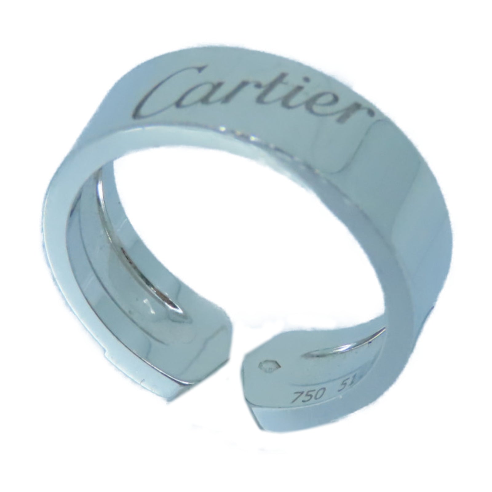 CARTIER 18K白金C2 ring戒指US#5.75/Cartier#51