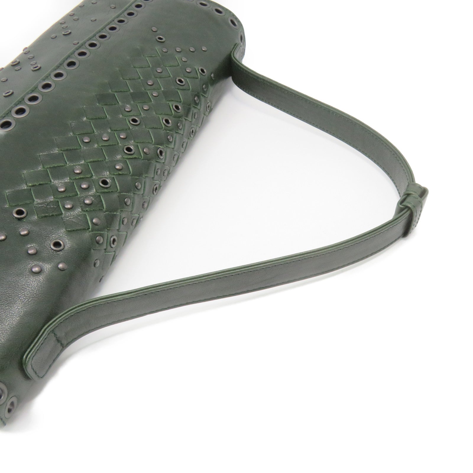 BOTTEGA VENETA 【激減優惠】牛皮皮革Shoulder Bag肩背袋綠色