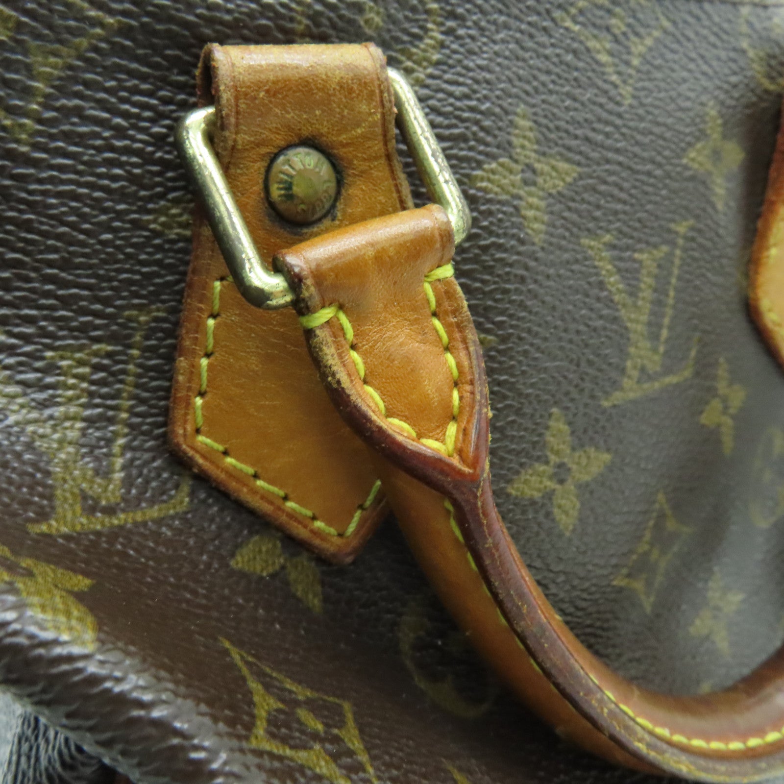 LOUIS VUITTON Monogram Speedy 25金扣手挽袋啡色