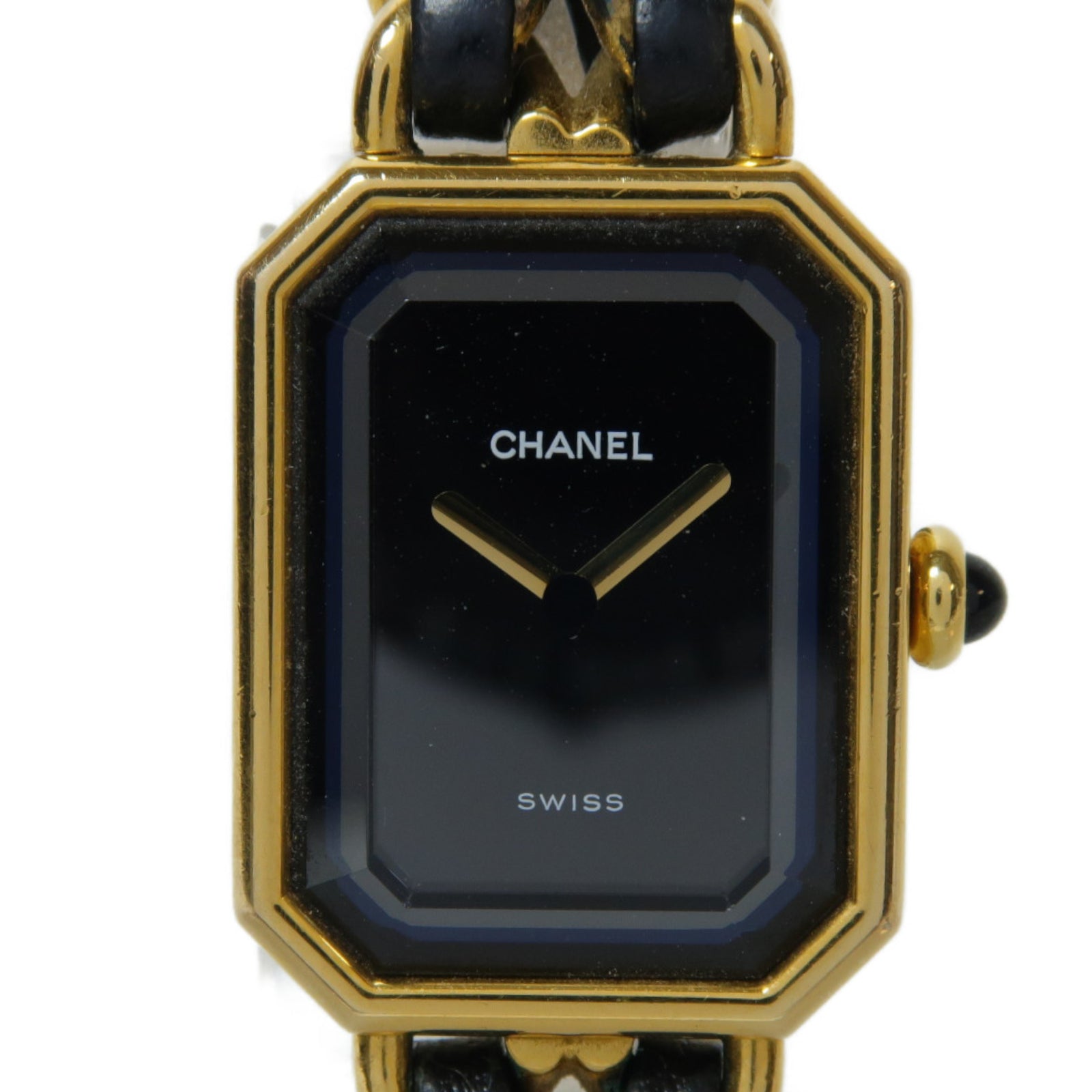 CHANEL Premiere M鍍金手錶石英機芯黑色