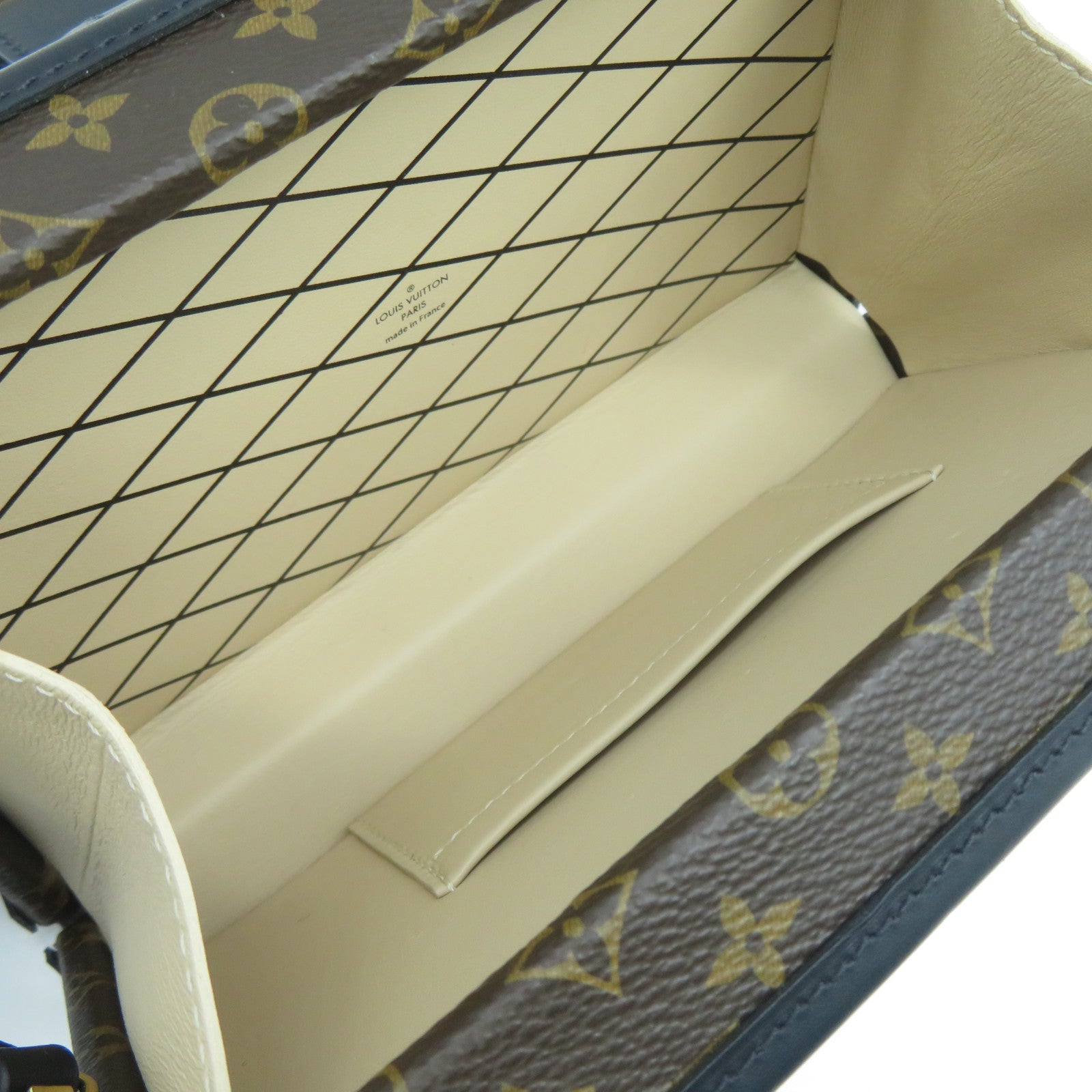 LOUIS VUITTON Monogram Petite Malle金扣肩背袋啡色/黑色