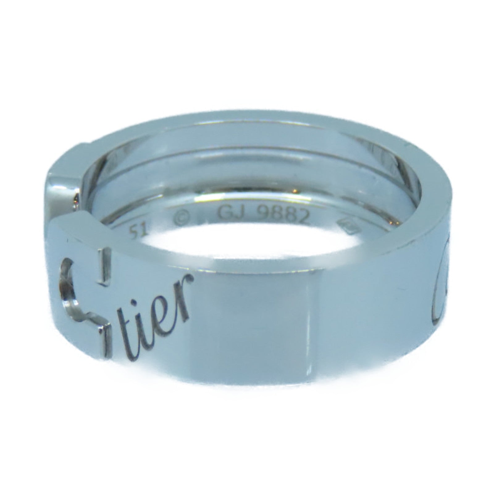 CARTIER 18K白金C2 ring戒指US#5.75/Cartier#51