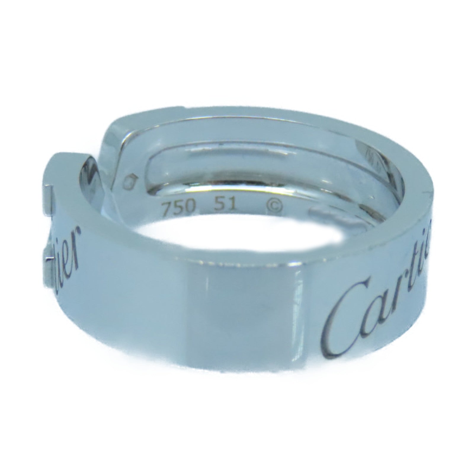 CARTIER 18K白金C2 ring戒指US#5.75/Cartier#51