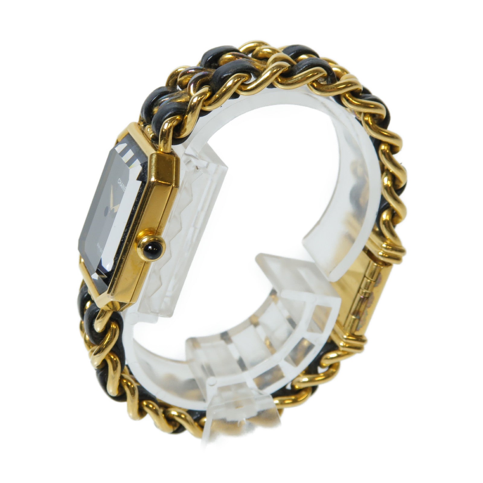 CHANEL Premiere M鍍金手錶石英機芯黑色
