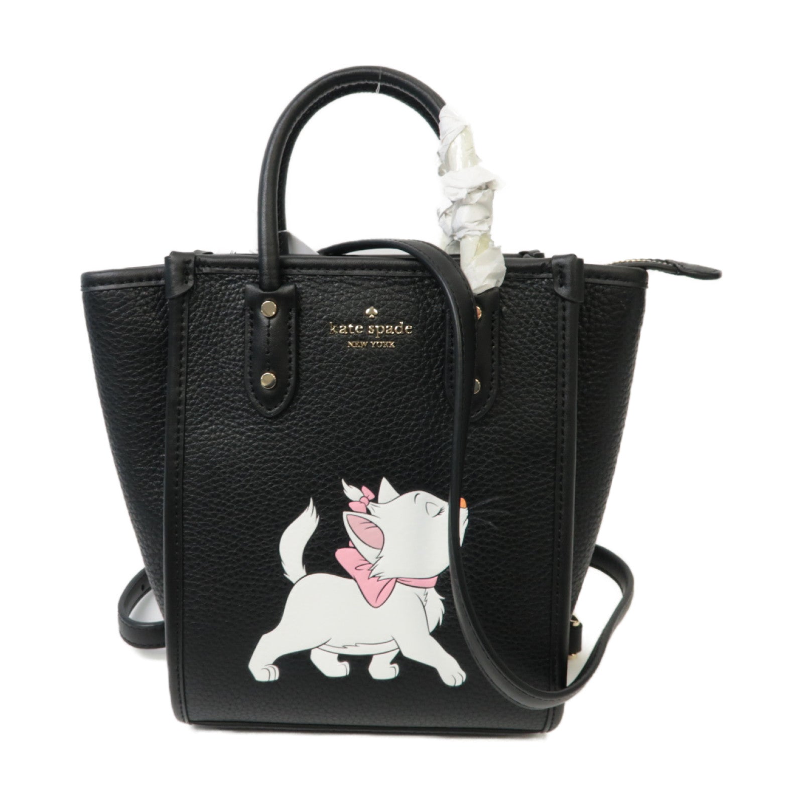 Kate Spade 牛皮皮革Ella Mini Tote Bag金扣手挽肩背兩用袋黒色