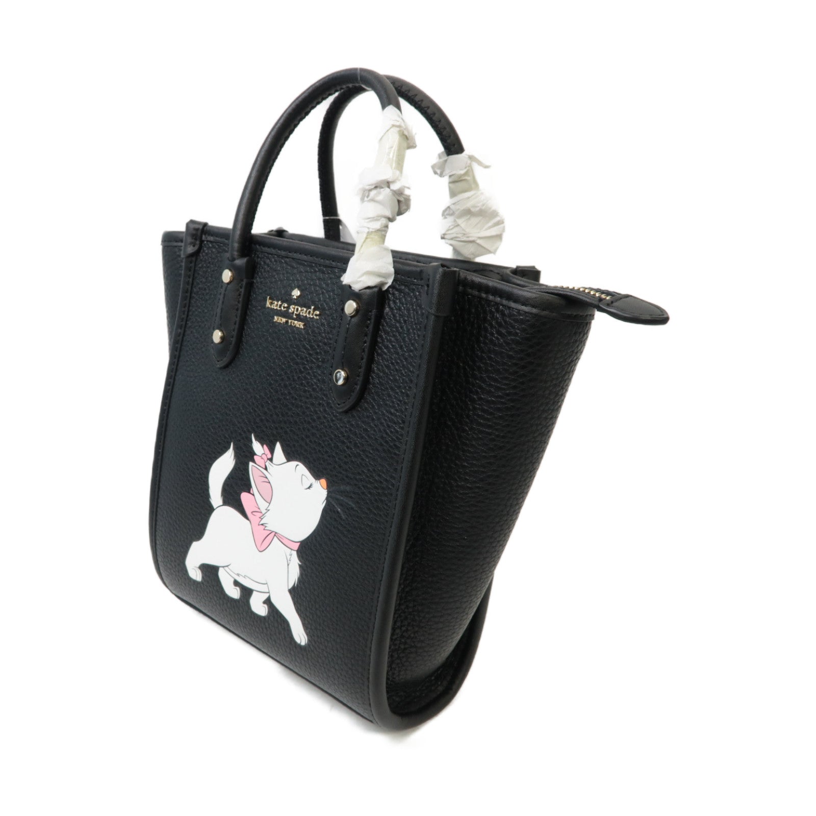 Kate Spade 牛皮皮革Ella Mini Tote Bag金扣手挽肩背兩用袋黒色
