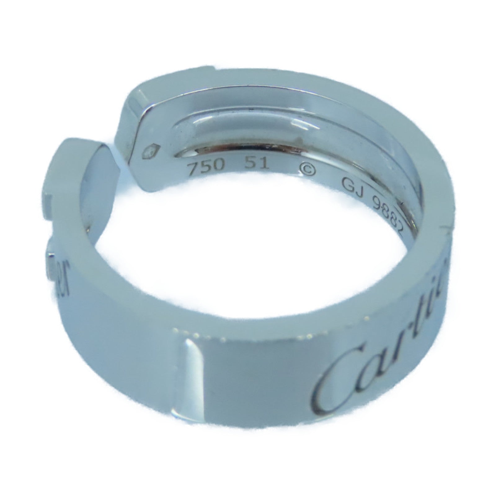 CARTIER 18K白金C2 ring戒指US#5.75/Cartier#51