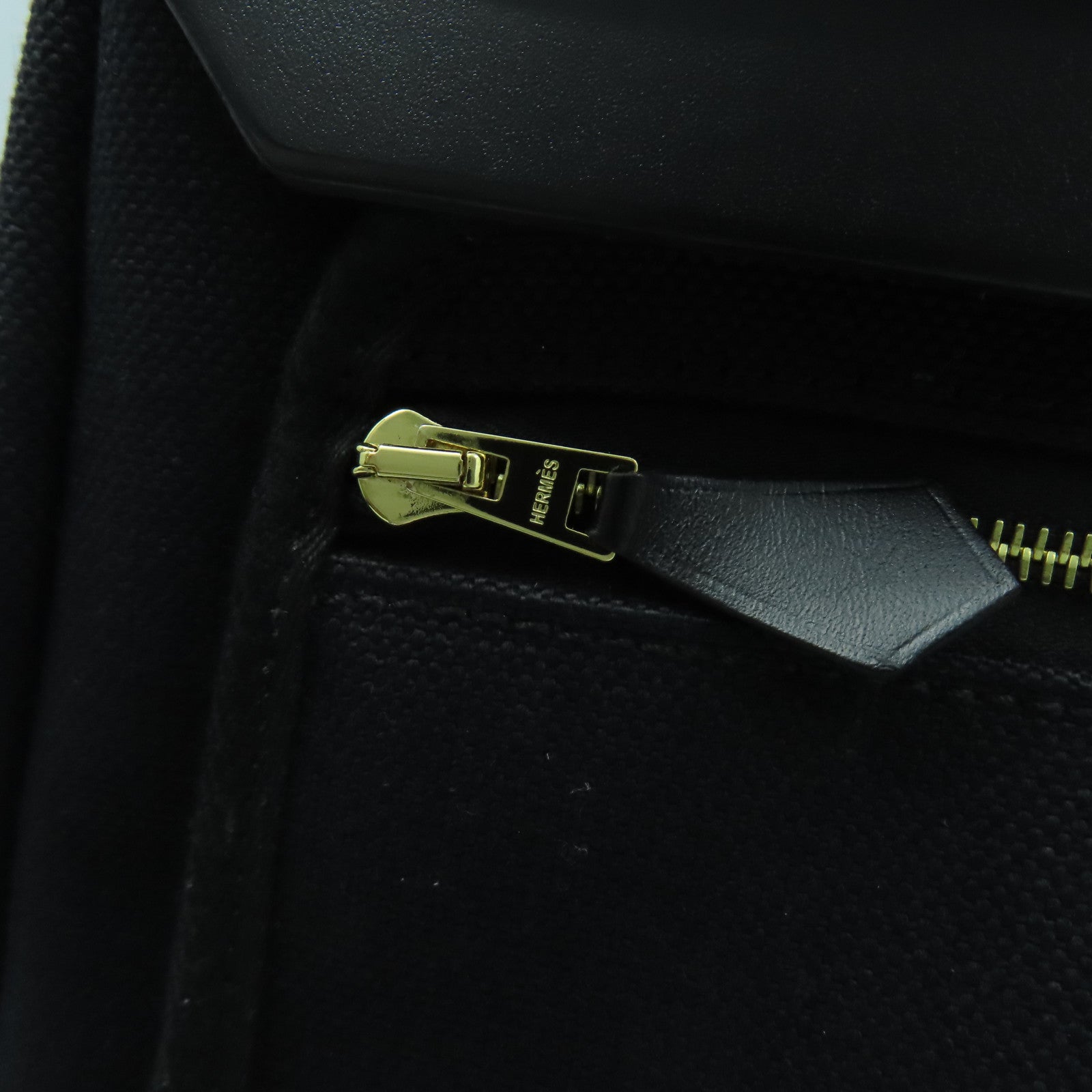 HERMES 帆布Herbag PM金扣手挽肩背兩用袋黑色