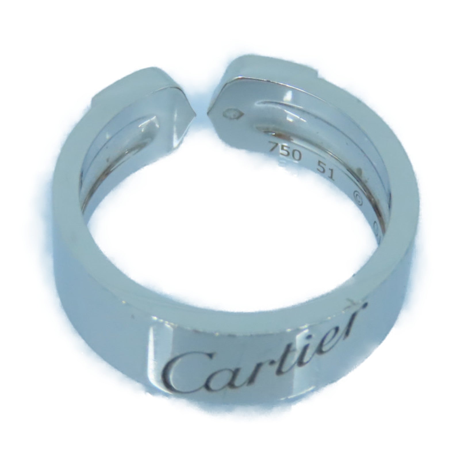 CARTIER 18K白金C2 ring戒指US#5.75/Cartier#51