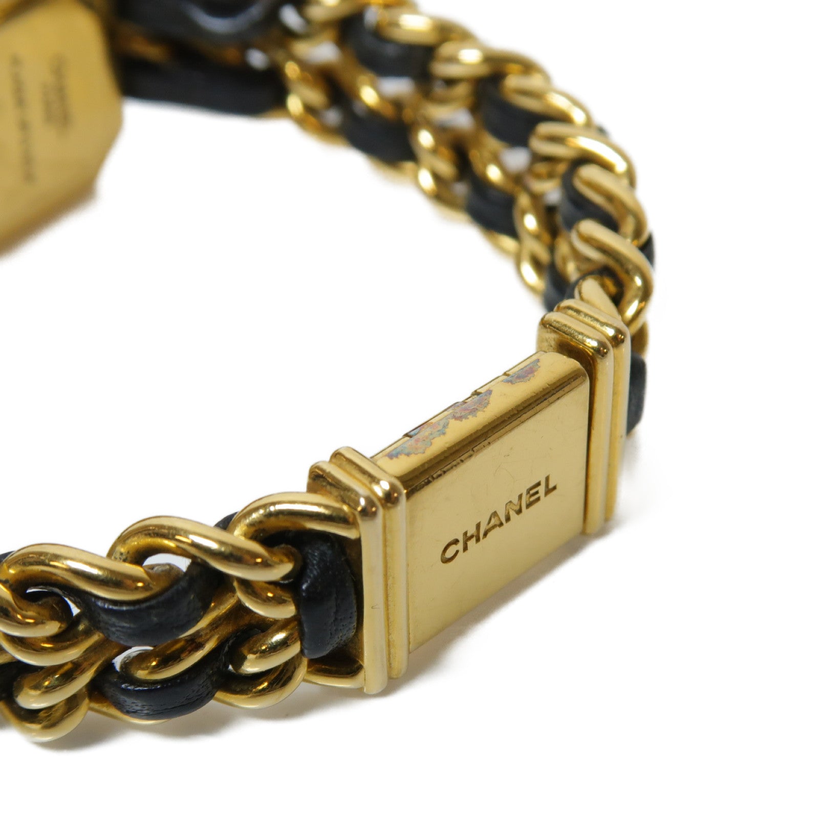 CHANEL Premiere M鍍金手錶石英機芯黑色