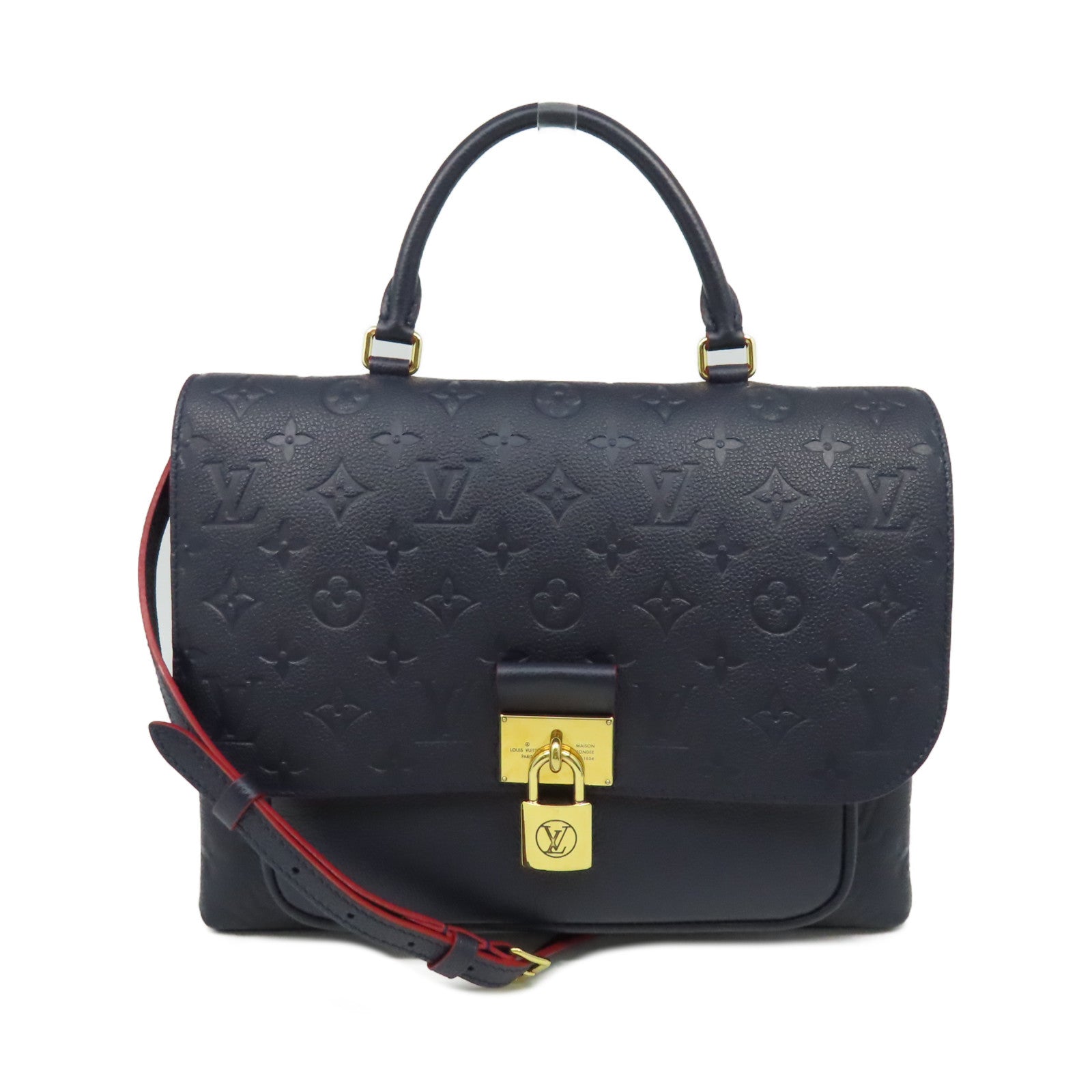 LOUIS VUITTON  Monogram Empreinte Marignan 2Way Shoulder Bag金扣手挽肩兩用袋寶藍色/紅色