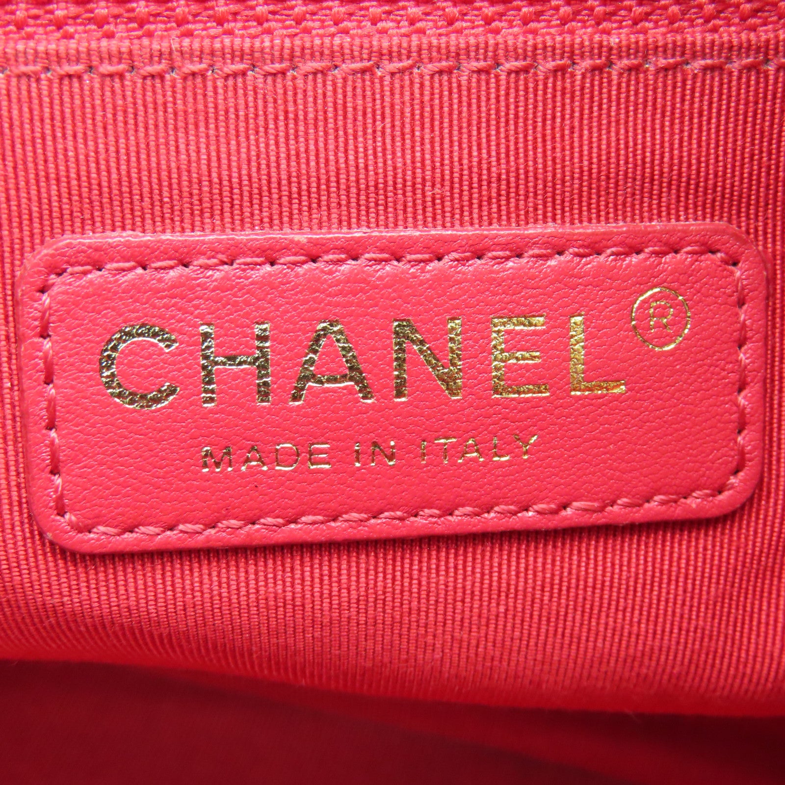 CHANEL 帆布Chain Shoulder Bag金扣链带肩背袋蓝色