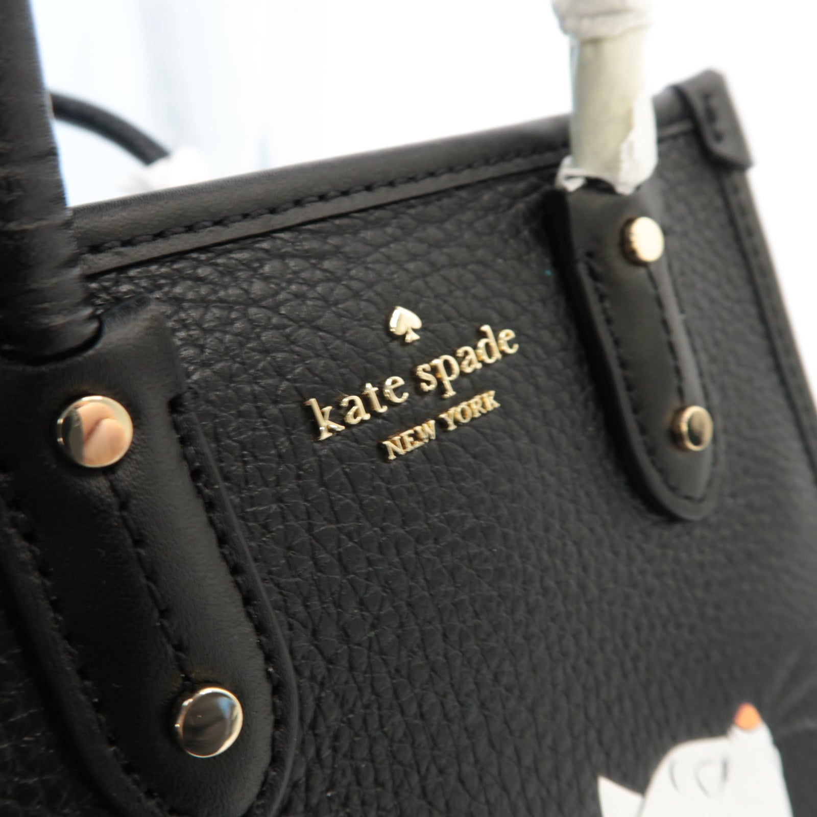 Kate Spade 牛皮皮革Ella Mini Tote Bag金扣手挽肩背兩用袋黒色