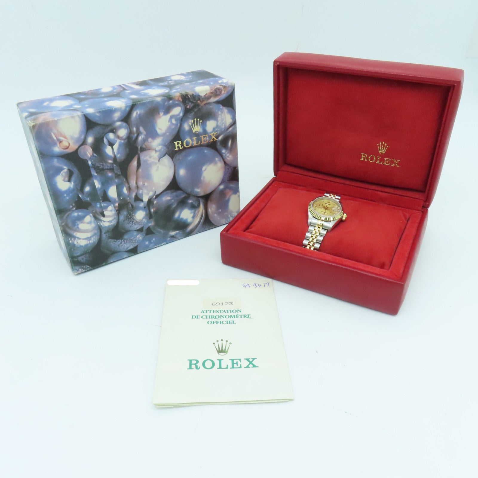 ROLEX Datejust 18K黄金/不锈钢手表石英机芯金色