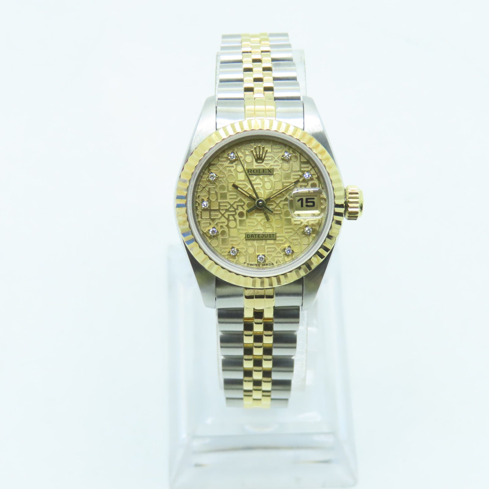 ROLEX Datejust 18K黄金/不锈钢手表石英机芯金色