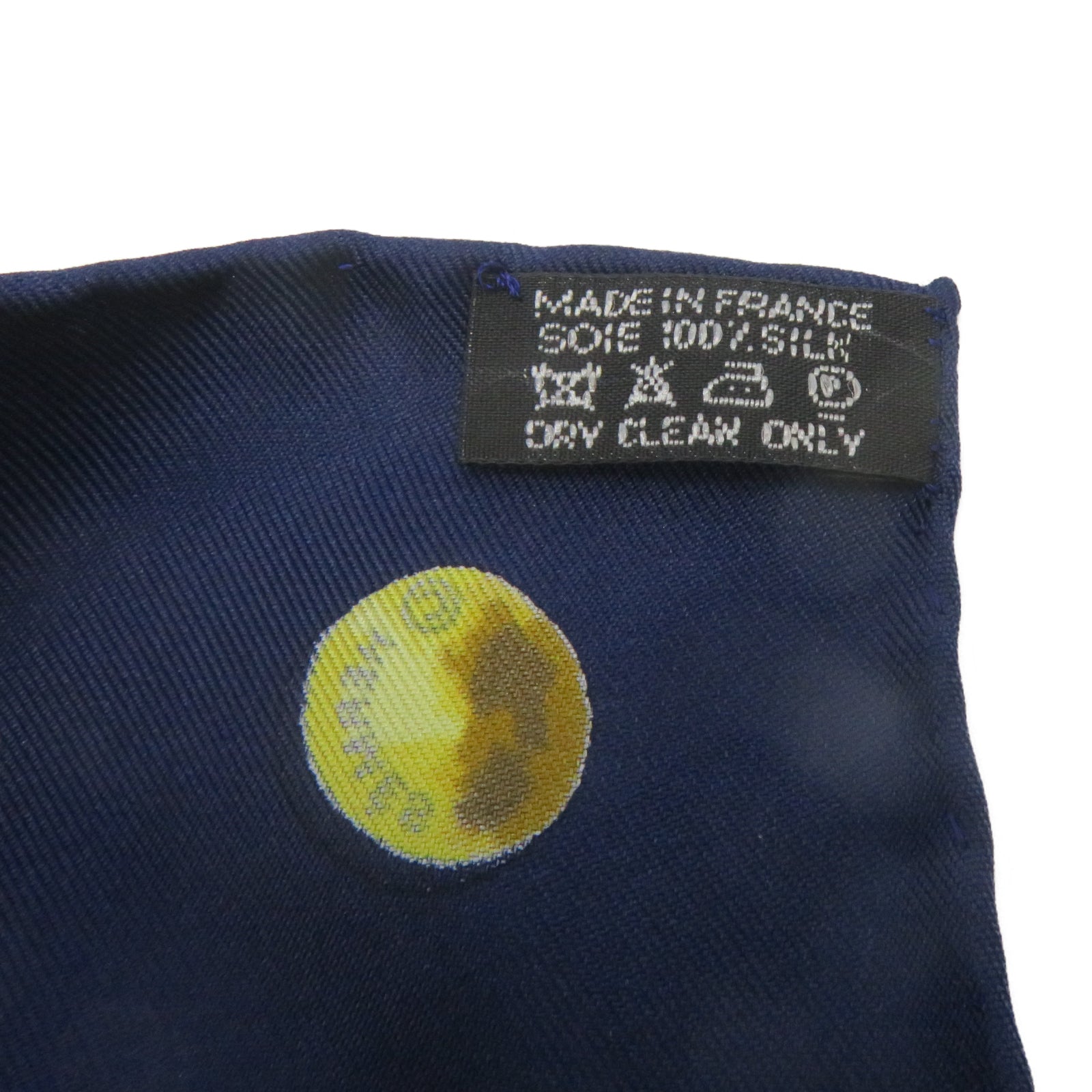 HERMES [Sharp Discount] Silk Scarf Navy Blue