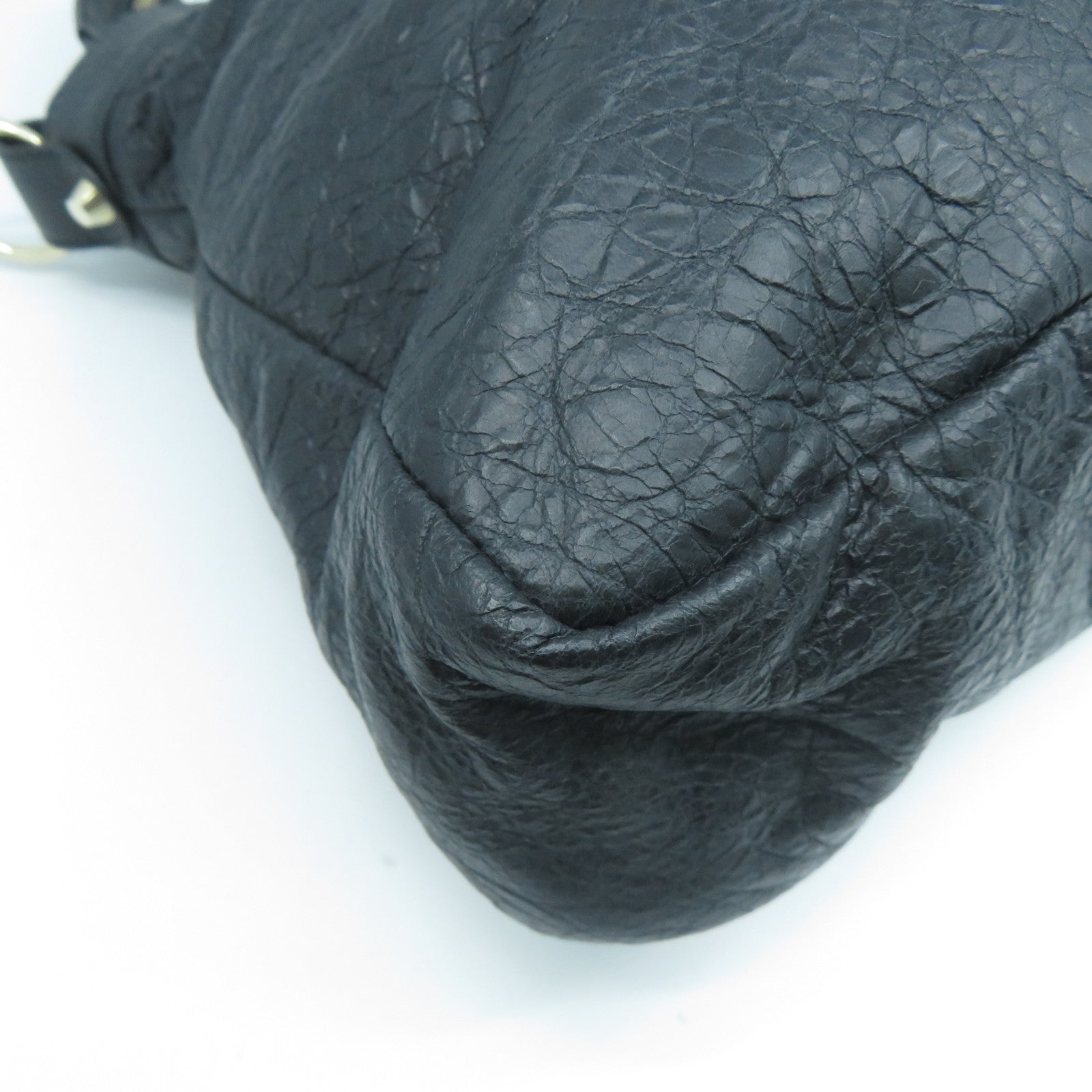 BALENCIAGA 牛皮皮革2 Way Shoulder Bag金扣手挽肩背兩用袋黑色