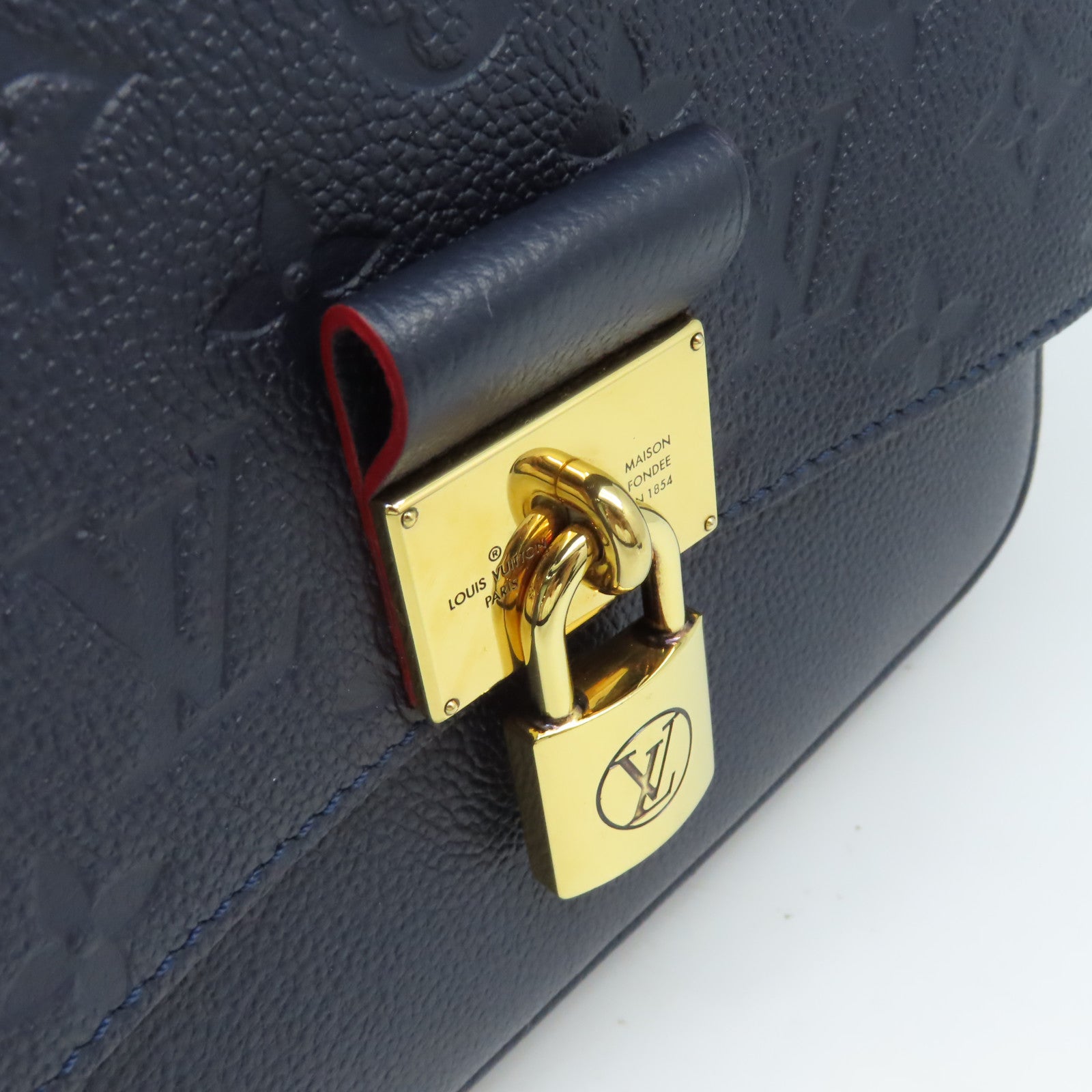 LOUIS VUITTON  Monogram Empreinte Marignan 2Way Shoulder Bag金扣手挽肩兩用袋寶藍色/紅色