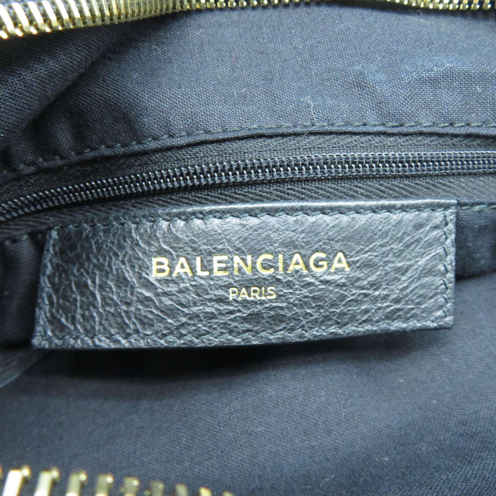 BALENCIAGA 牛皮皮革2 Way Shoulder Bag金扣手挽肩背兩用袋黑色