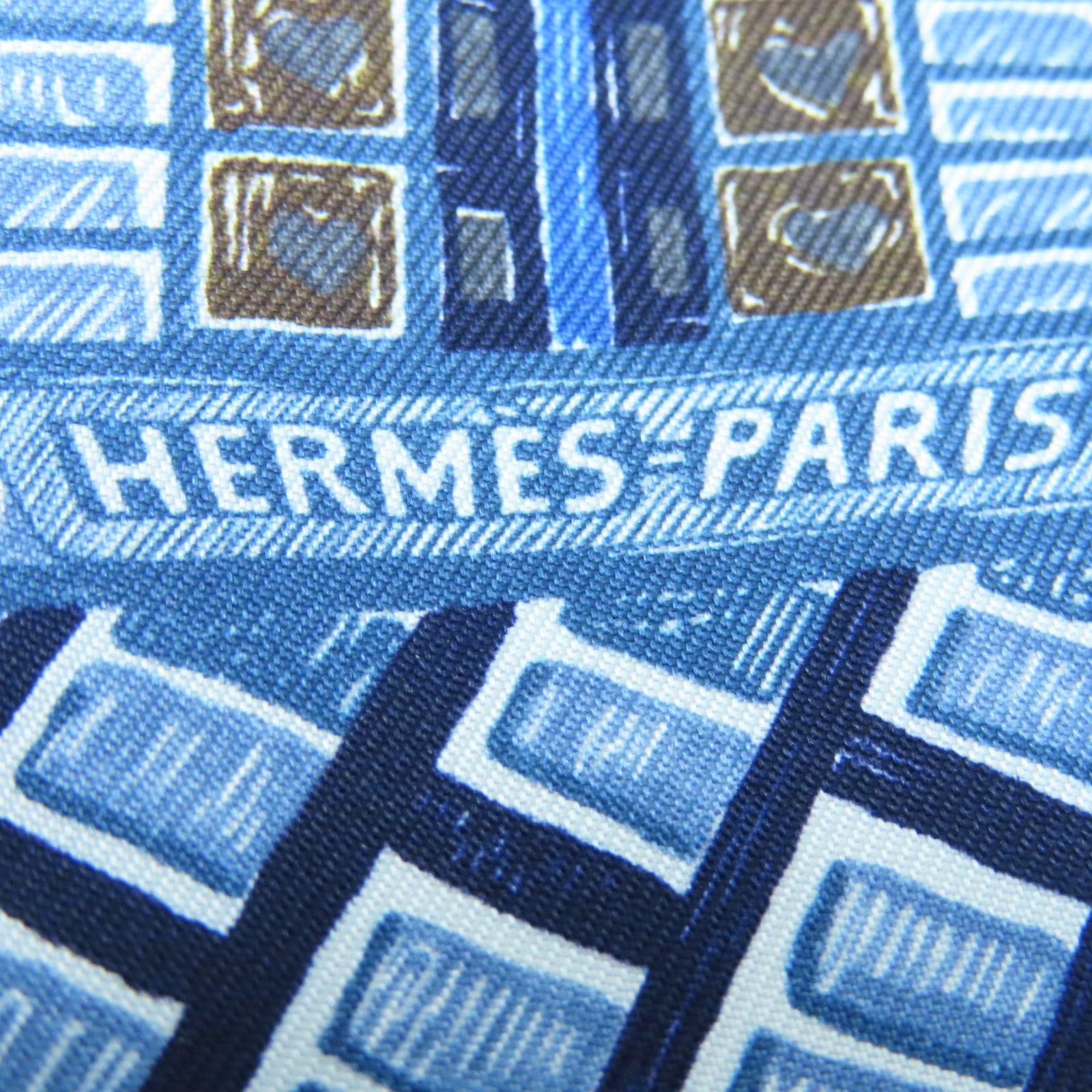 HERMES 絲質Twilly絲巾紅色/藍色