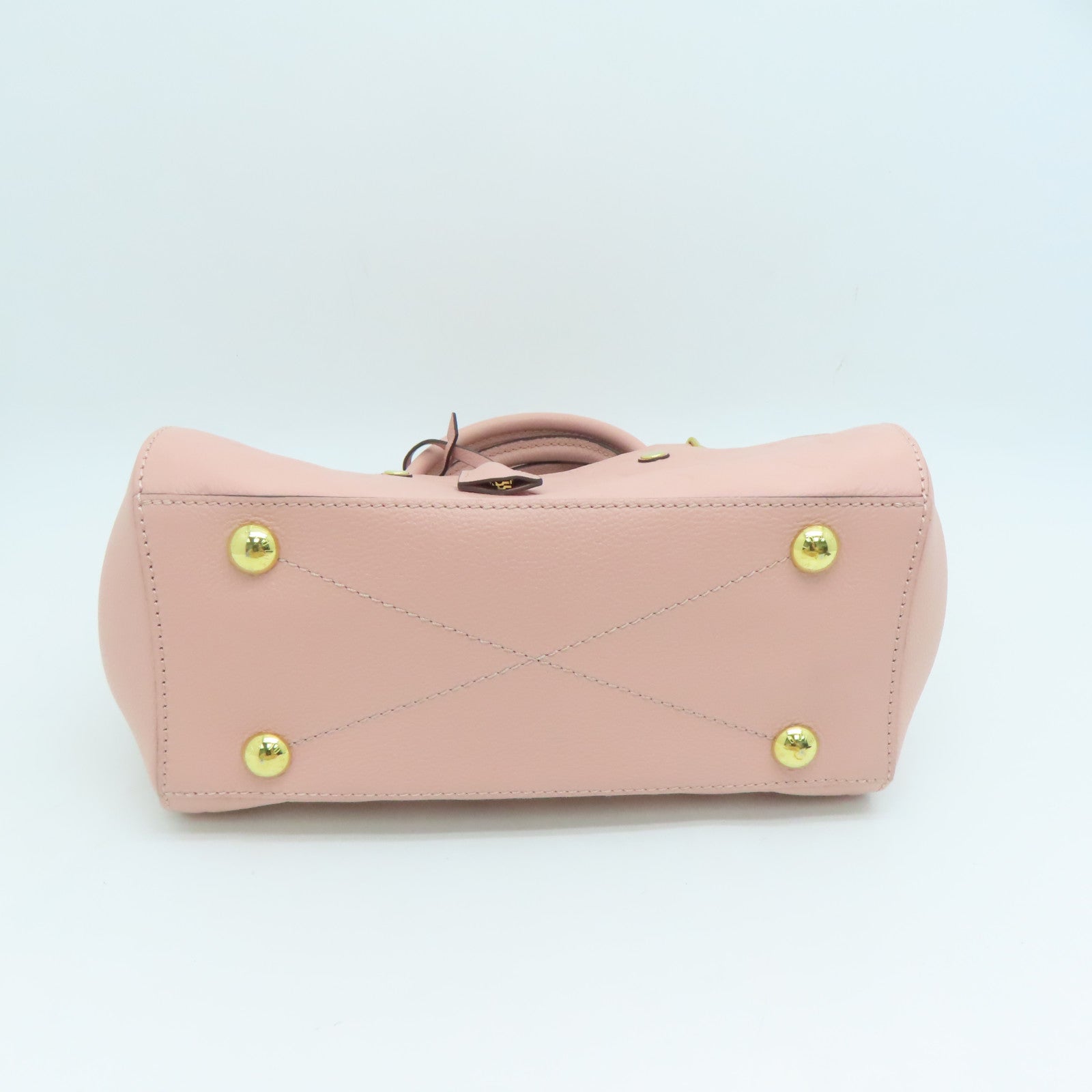 LOUIS VUITTON Monogram Montaigne BB 2 way Shoulder金扣手挽肩背两用袋粉红色