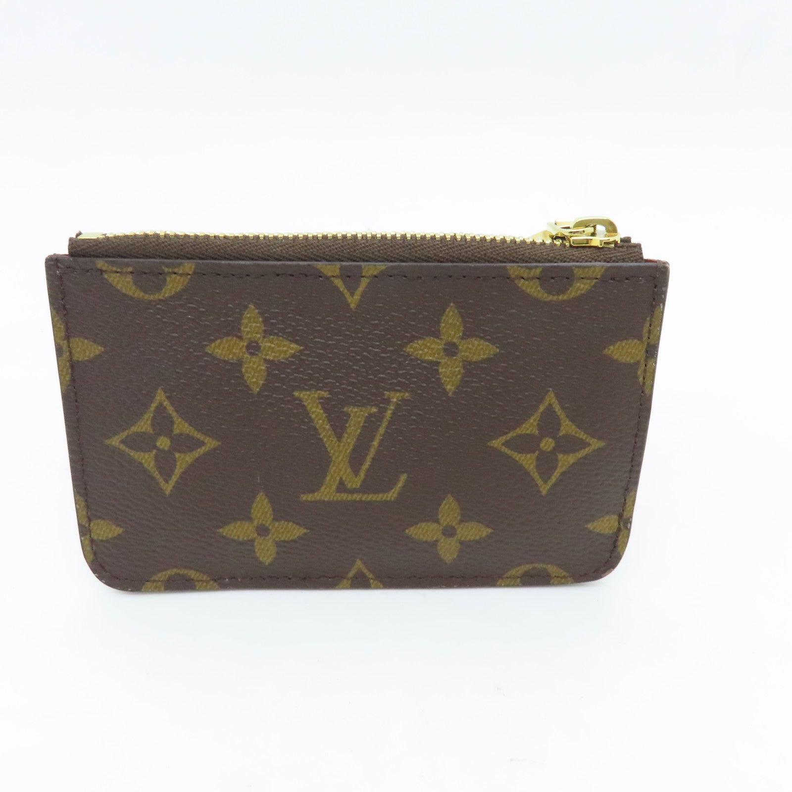LOUIS VUITTON Monogram Romy Gold Buckle Coin Purse Brown