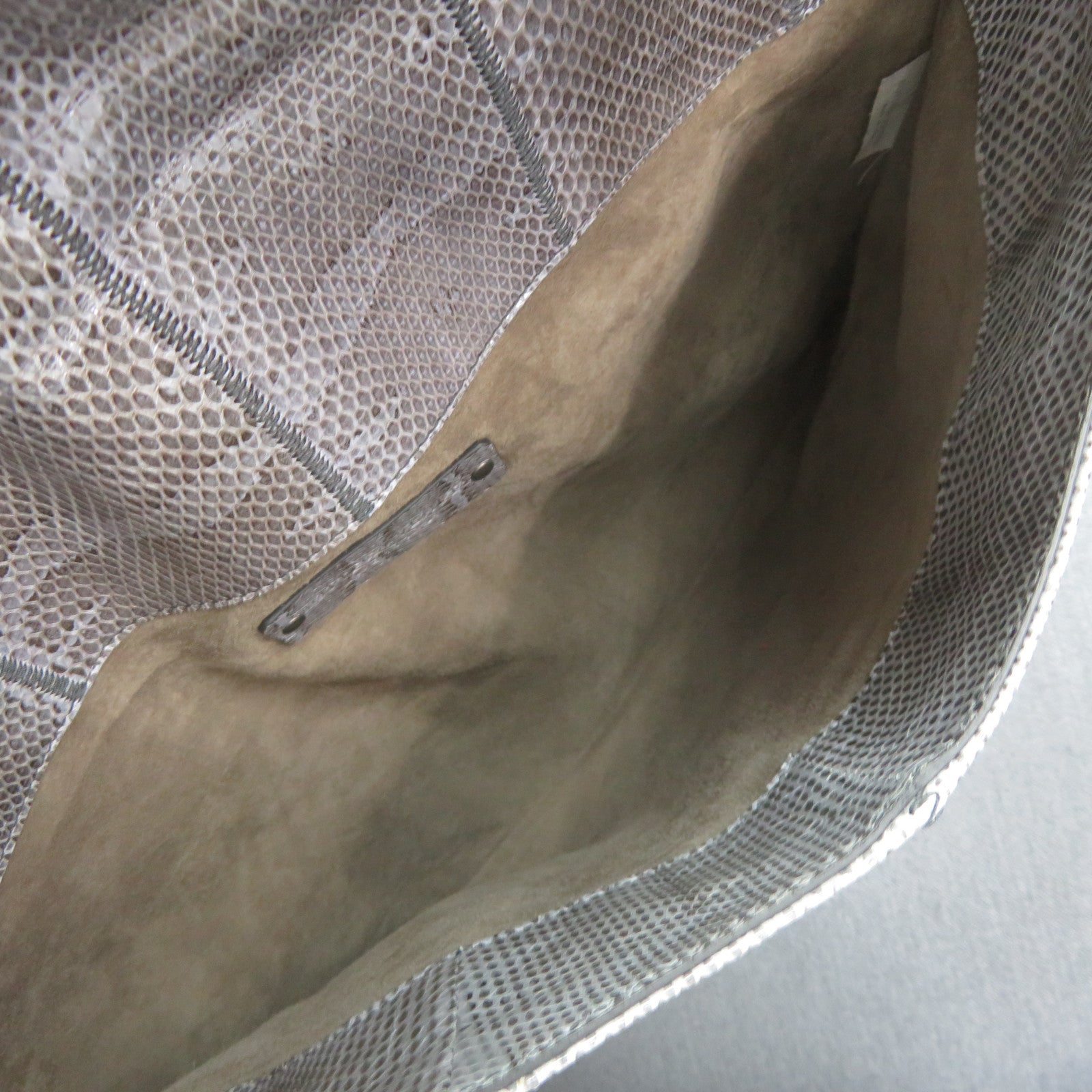 BOTTEGA VENETA 蛇皮皮革2Way Shoulder Bag手挽肩背兩用袋藍灰色