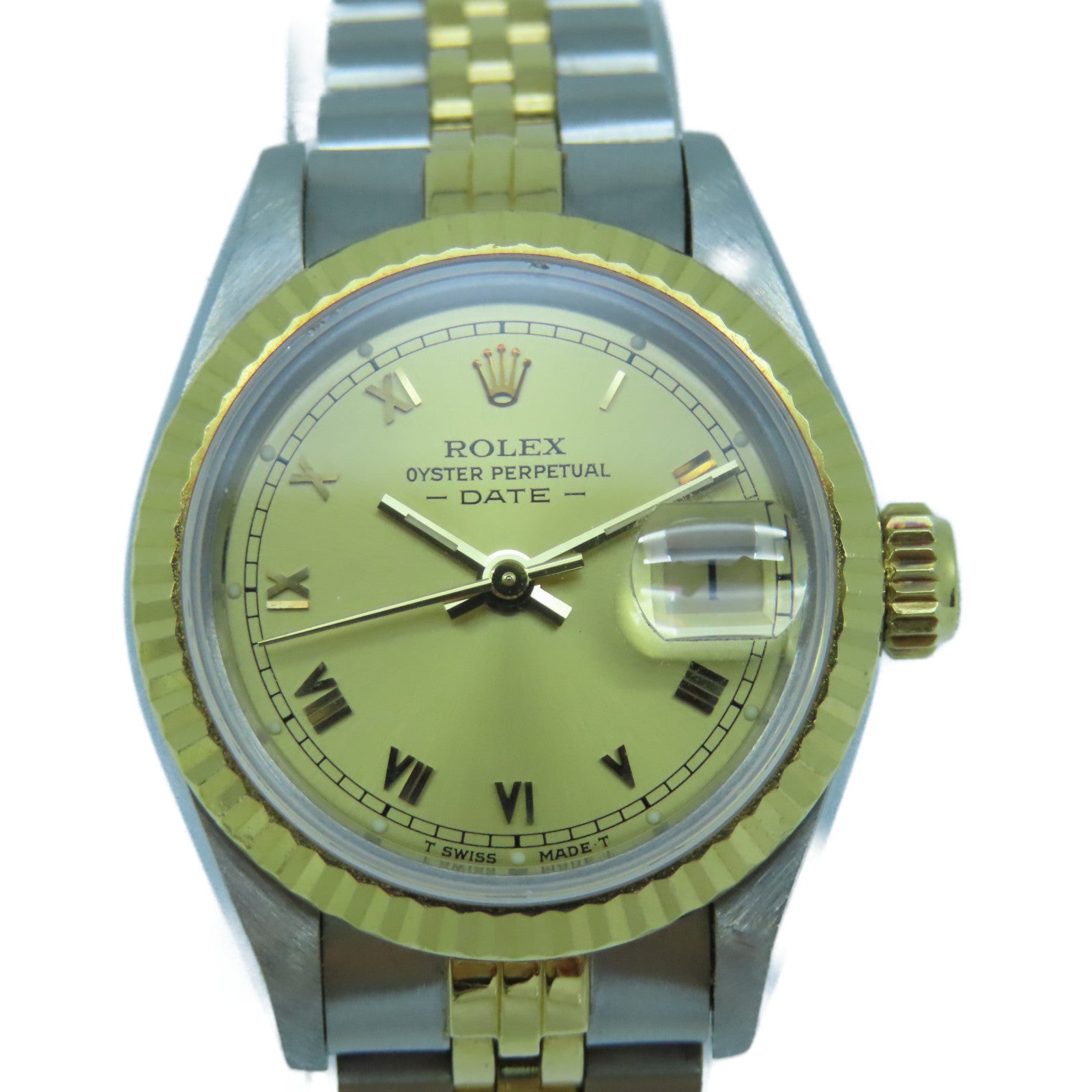 ROLEX Datejust 18K黄金/不鏽鋼手錶自動機芯金色