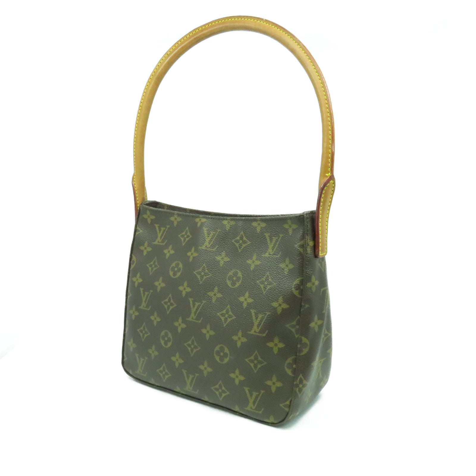 LOUIS VUITTON Monogram Looping MM金扣肩背袋啡色