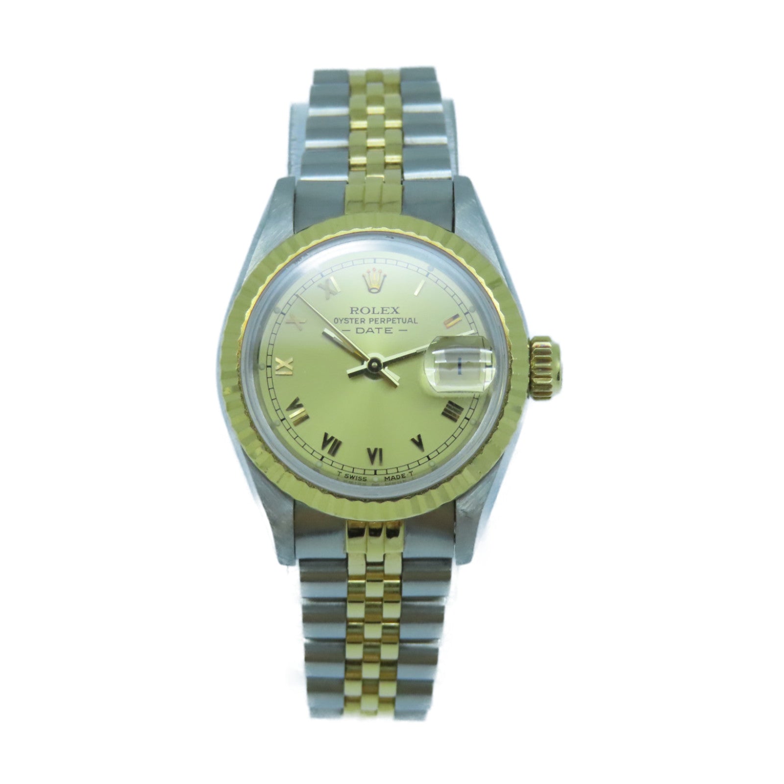 ROLEX Datejust 18K黄金/不鏽鋼手錶自動機芯金色