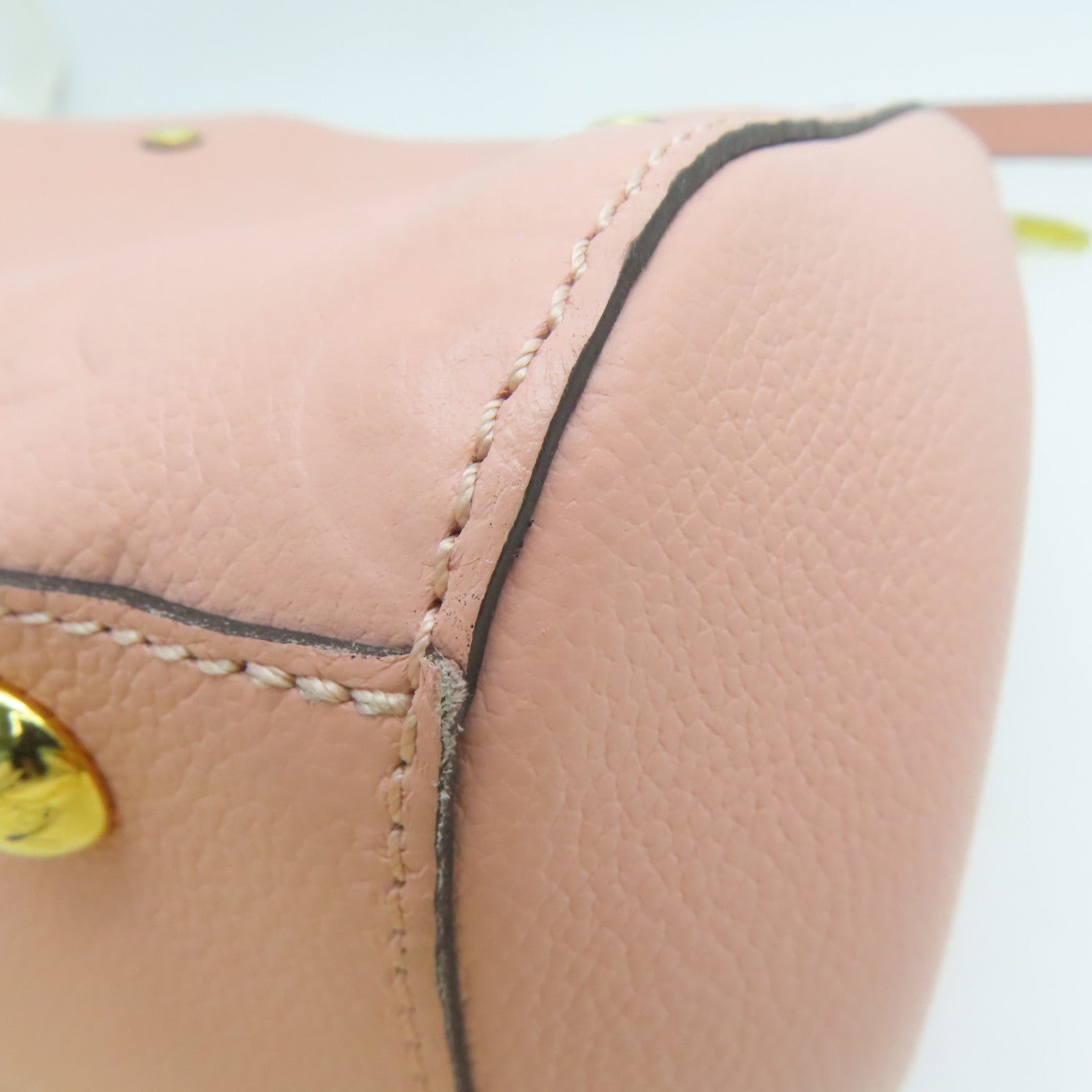 LOUIS VUITTON Monogram Montaigne BB 2 way Shoulder金扣手挽肩背两用袋粉红色