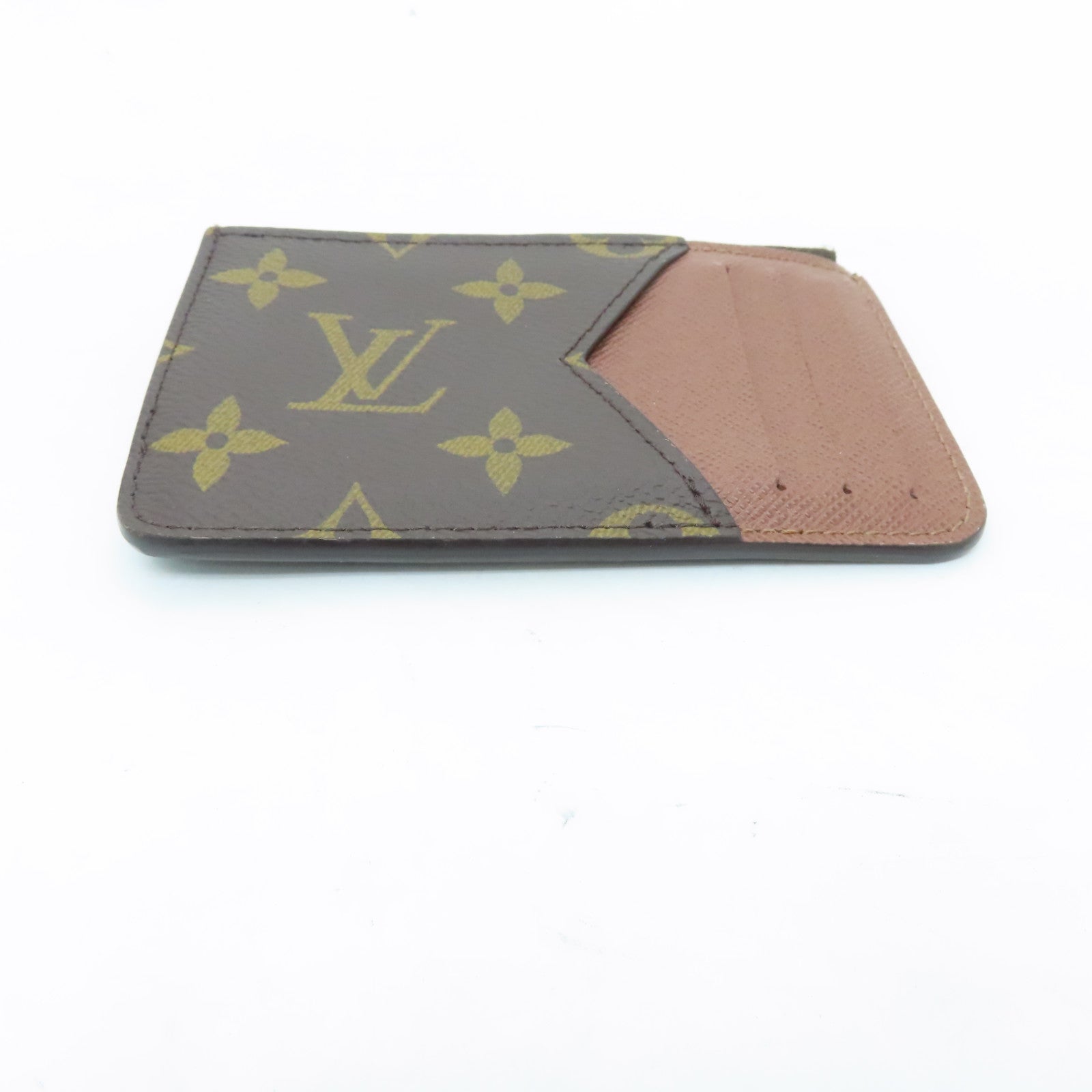 LOUIS VUITTON Monogram Romy Gold Buckle Coin Purse Brown