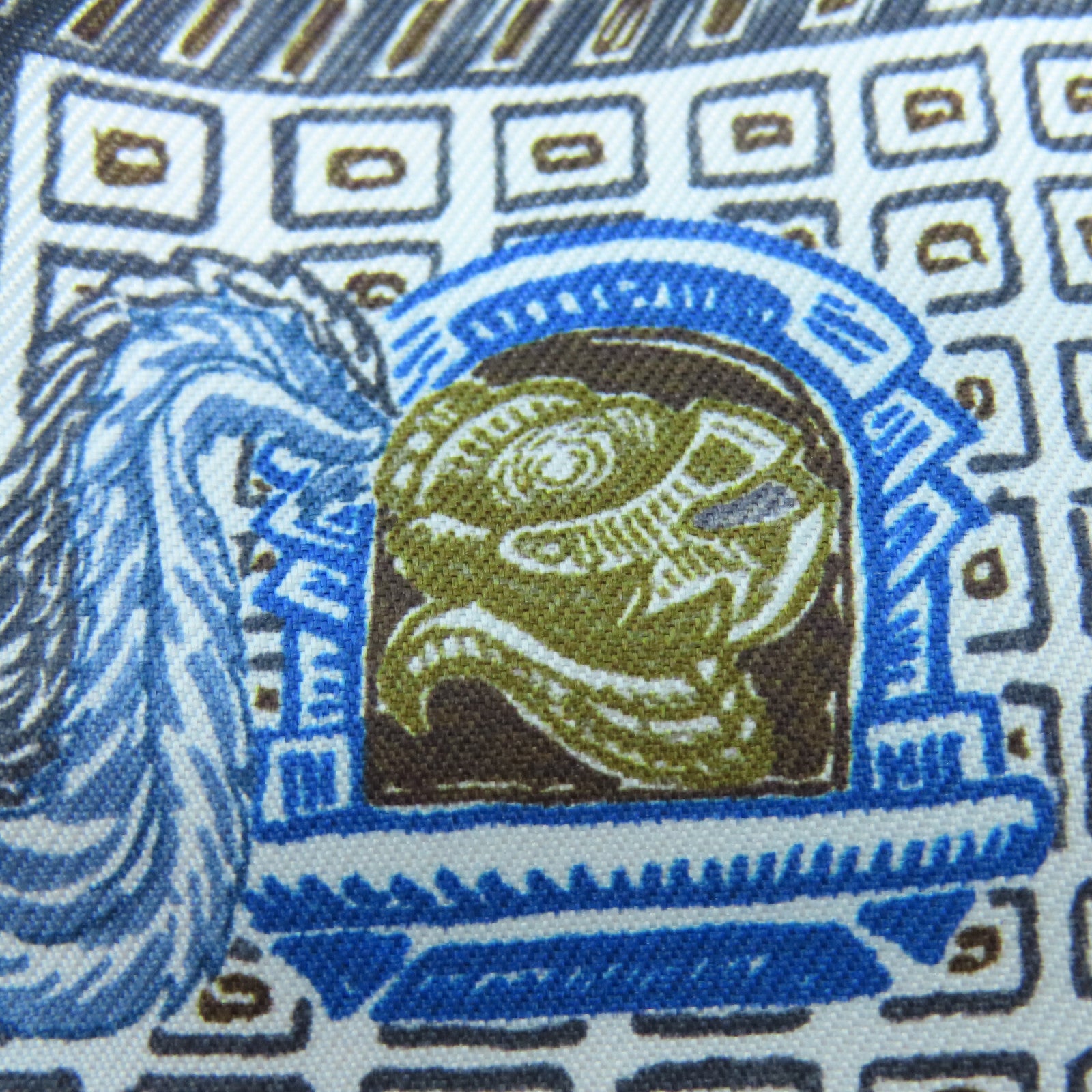 HERMES 絲質Twilly絲巾紅色/藍色