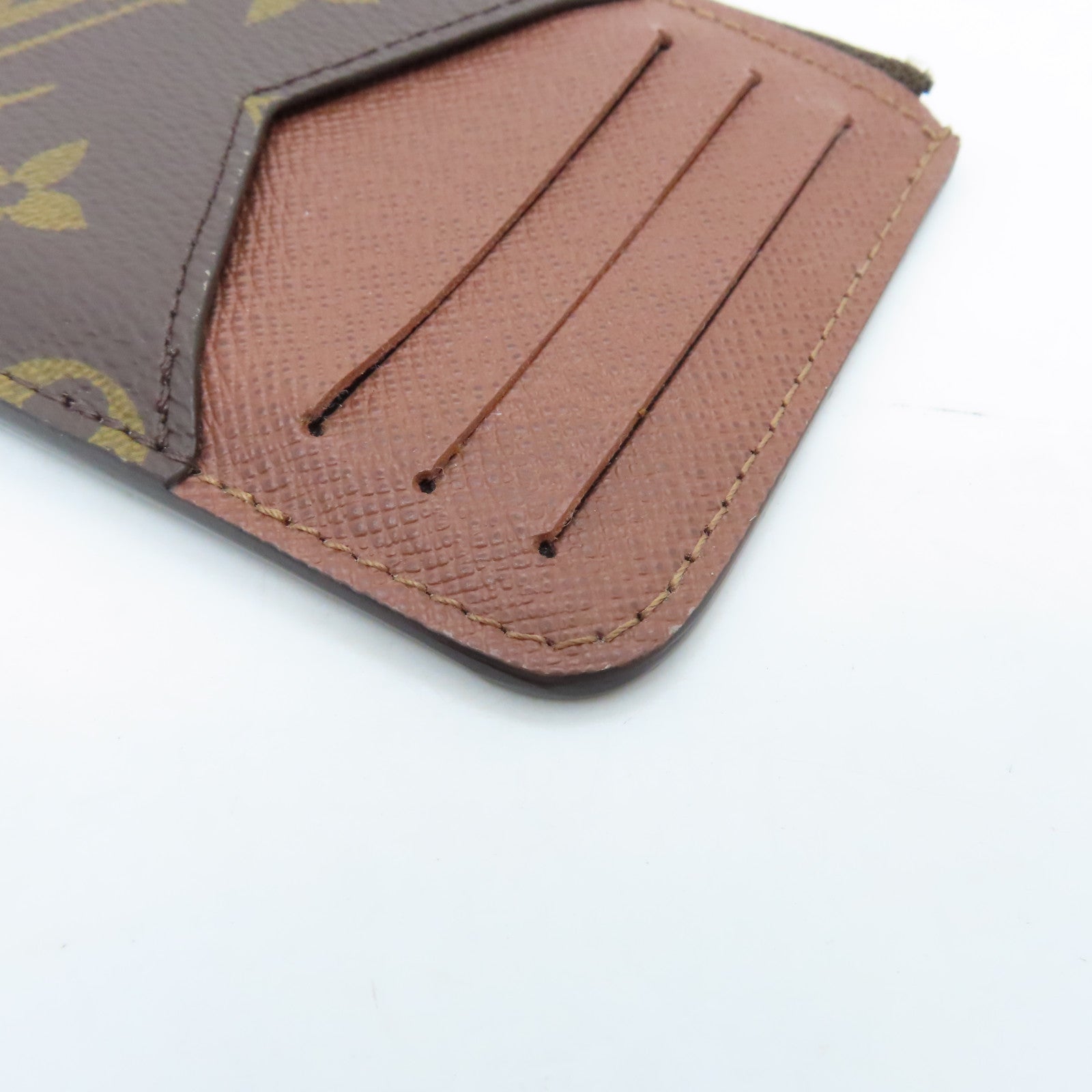 LOUIS VUITTON Monogram Romy Gold Buckle Coin Purse Brown