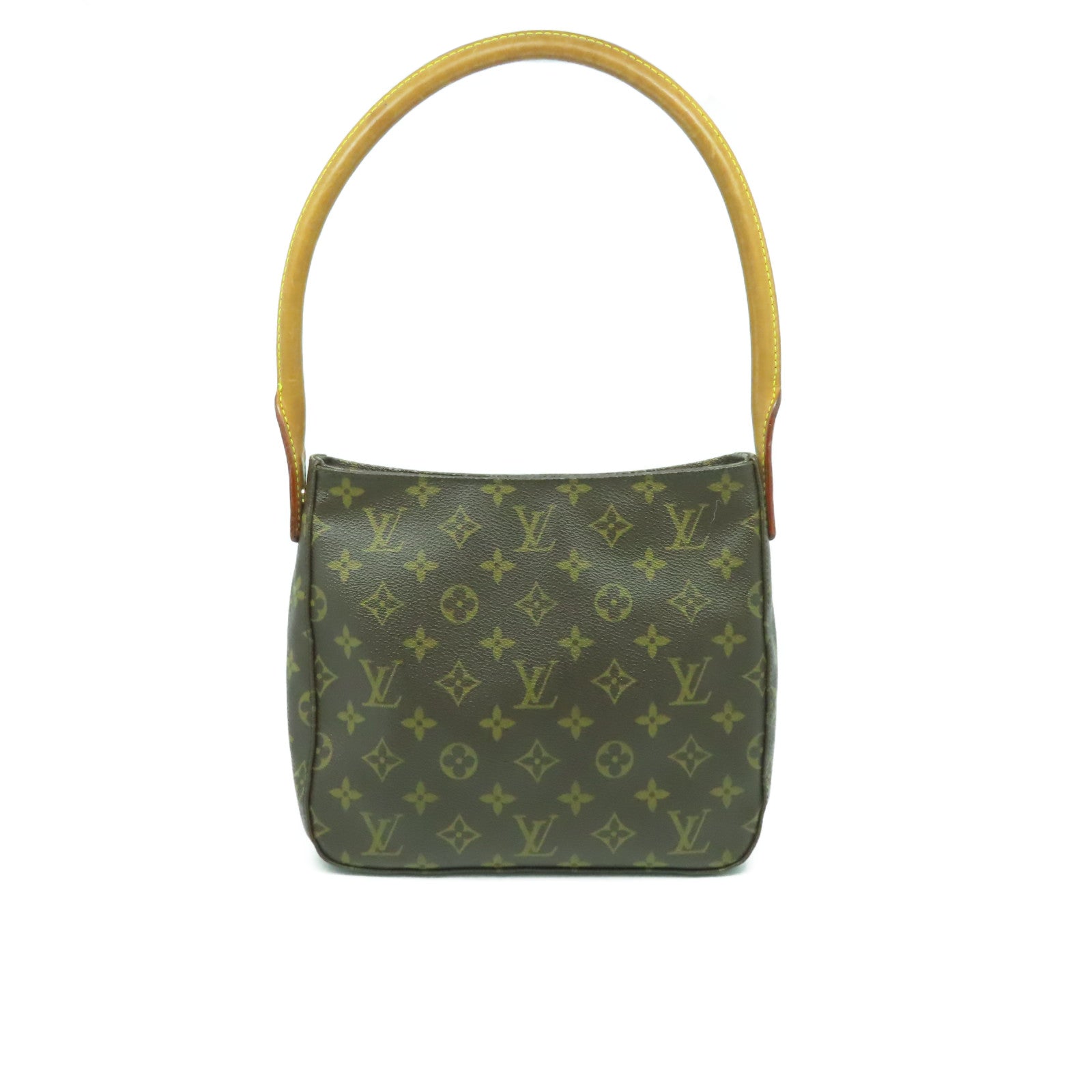 LOUIS VUITTON Monogram Looping MM金扣肩背袋啡色