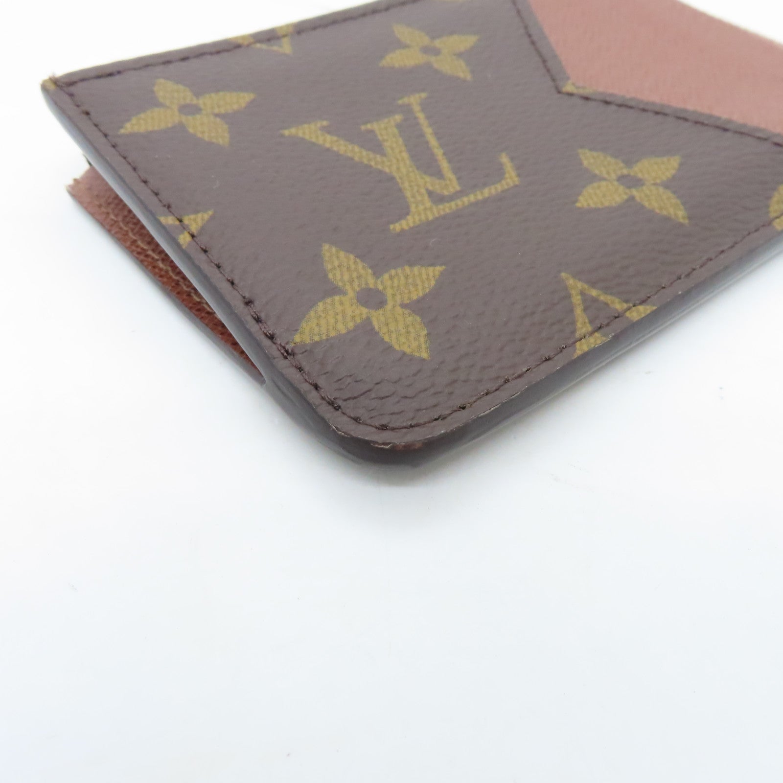 LOUIS VUITTON Monogram Romy Gold Buckle Coin Purse Brown