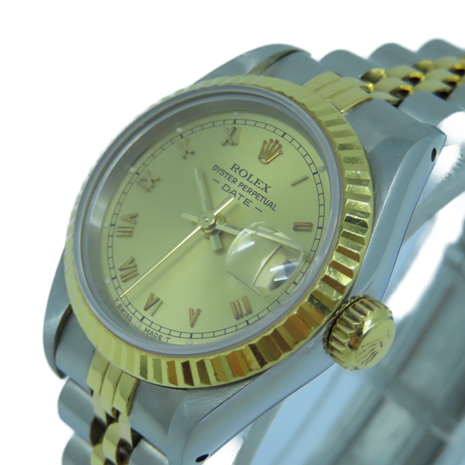 ROLEX Datejust 18K黄金/不鏽鋼手錶自動機芯金色