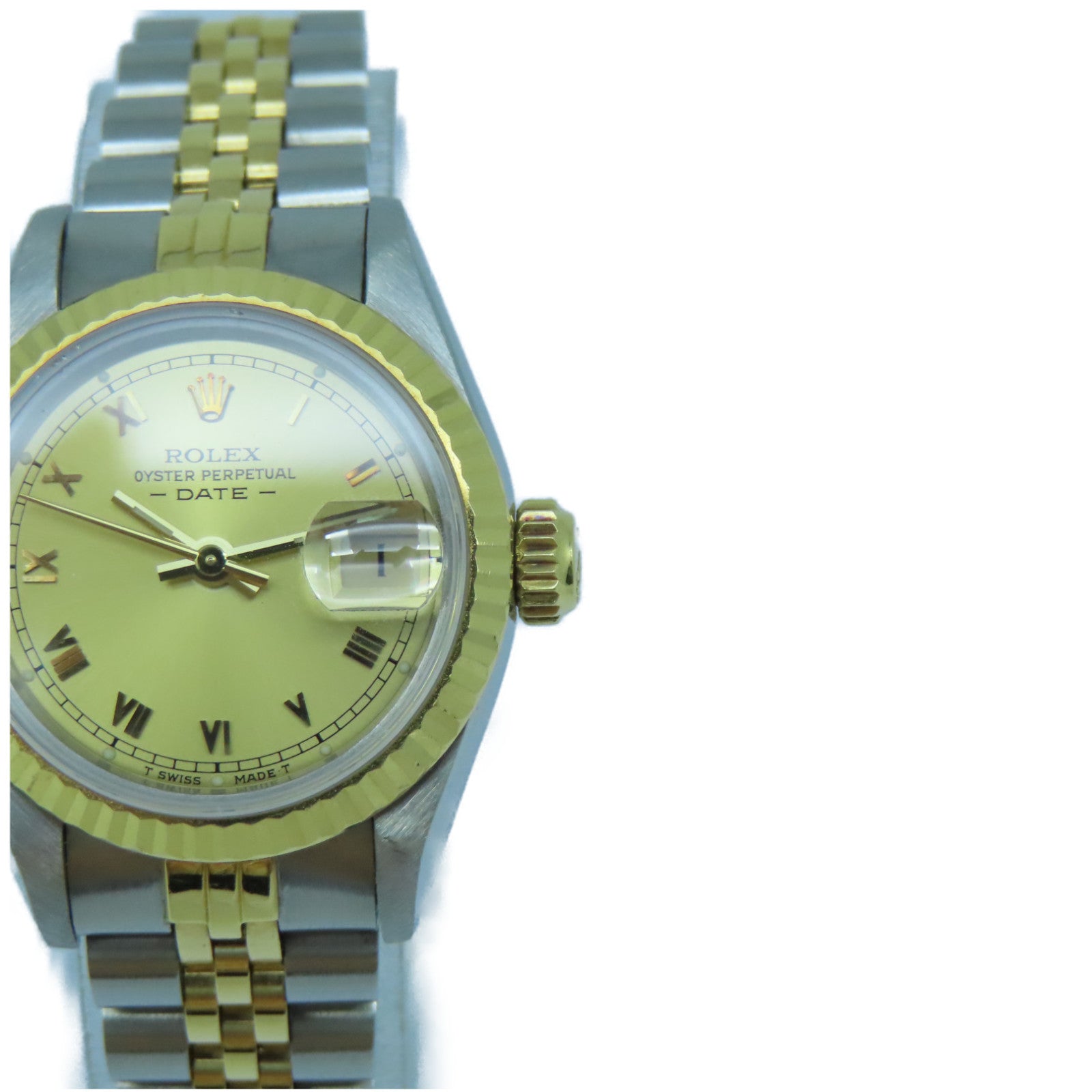 ROLEX Datejust 18K黄金/不鏽鋼手錶自動機芯金色