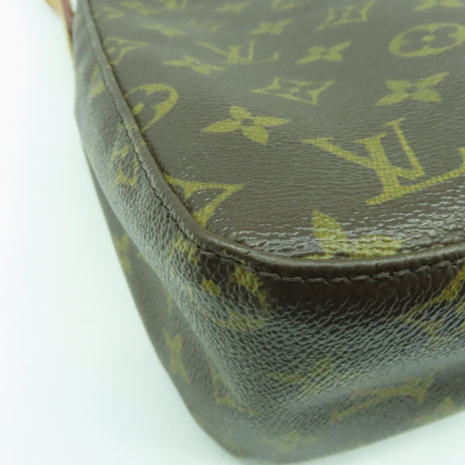 LOUIS VUITTON Monogram Looping MM金扣肩背袋啡色