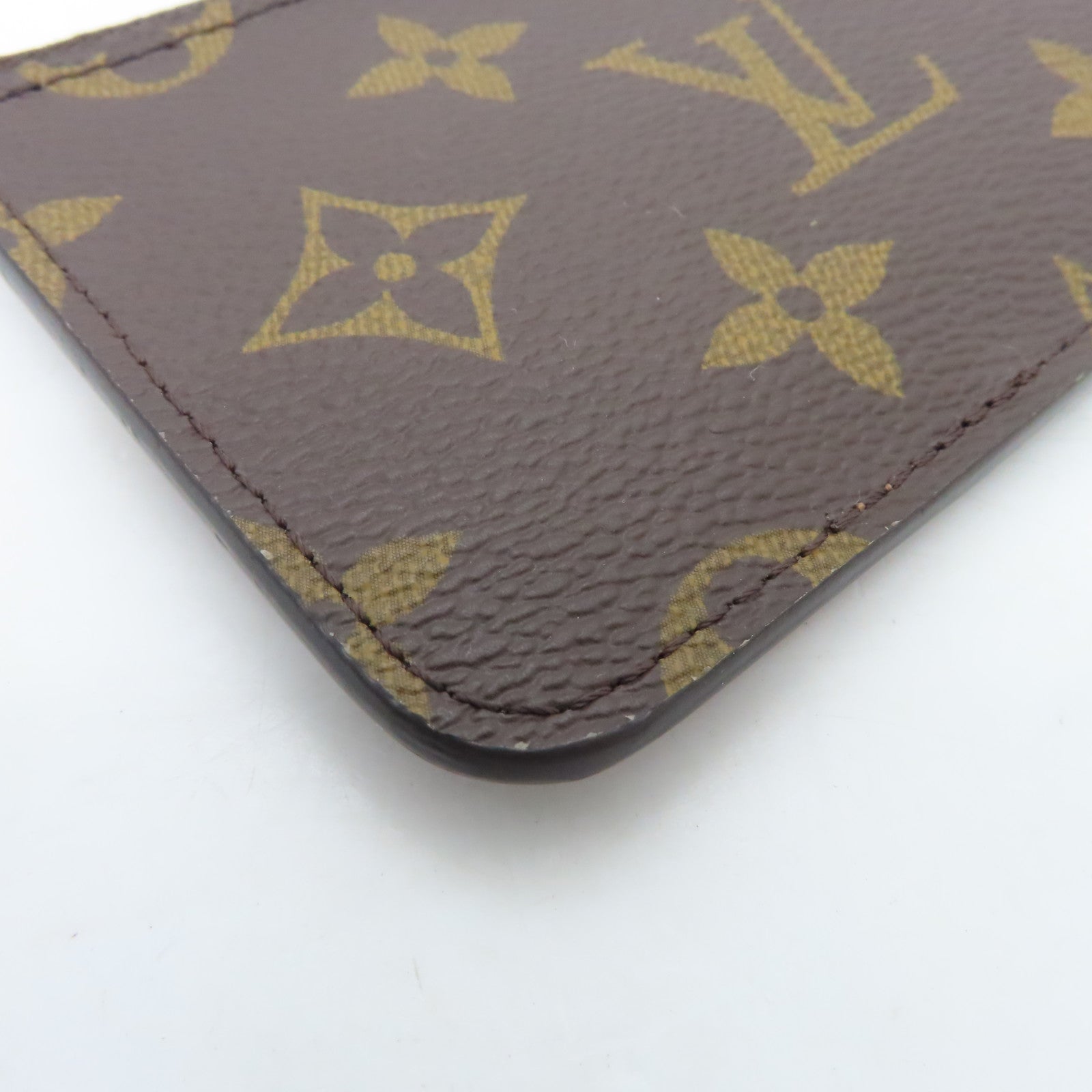 LOUIS VUITTON Monogram Romy Gold Buckle Coin Purse Brown