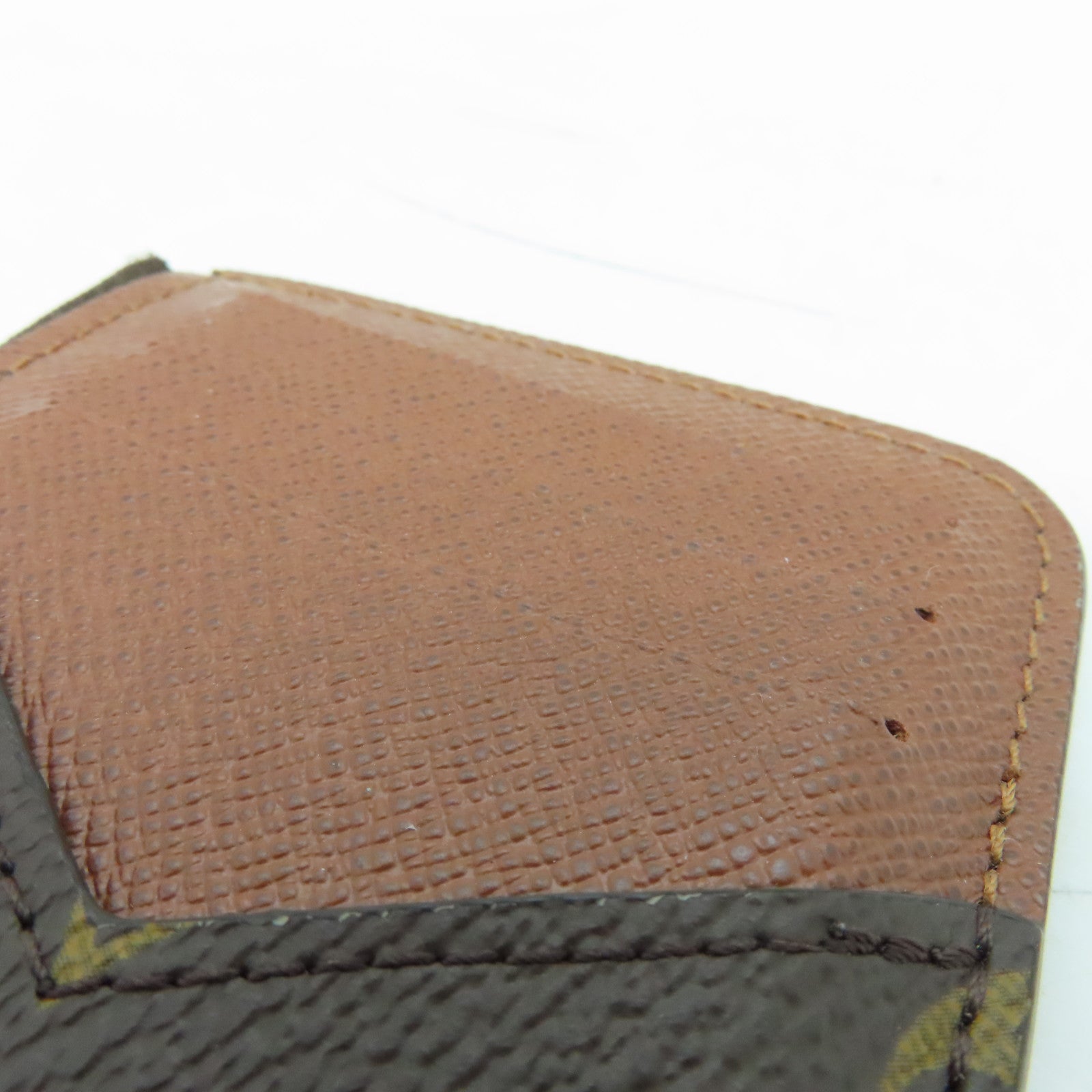 LOUIS VUITTON Monogram Romy Gold Buckle Coin Purse Brown