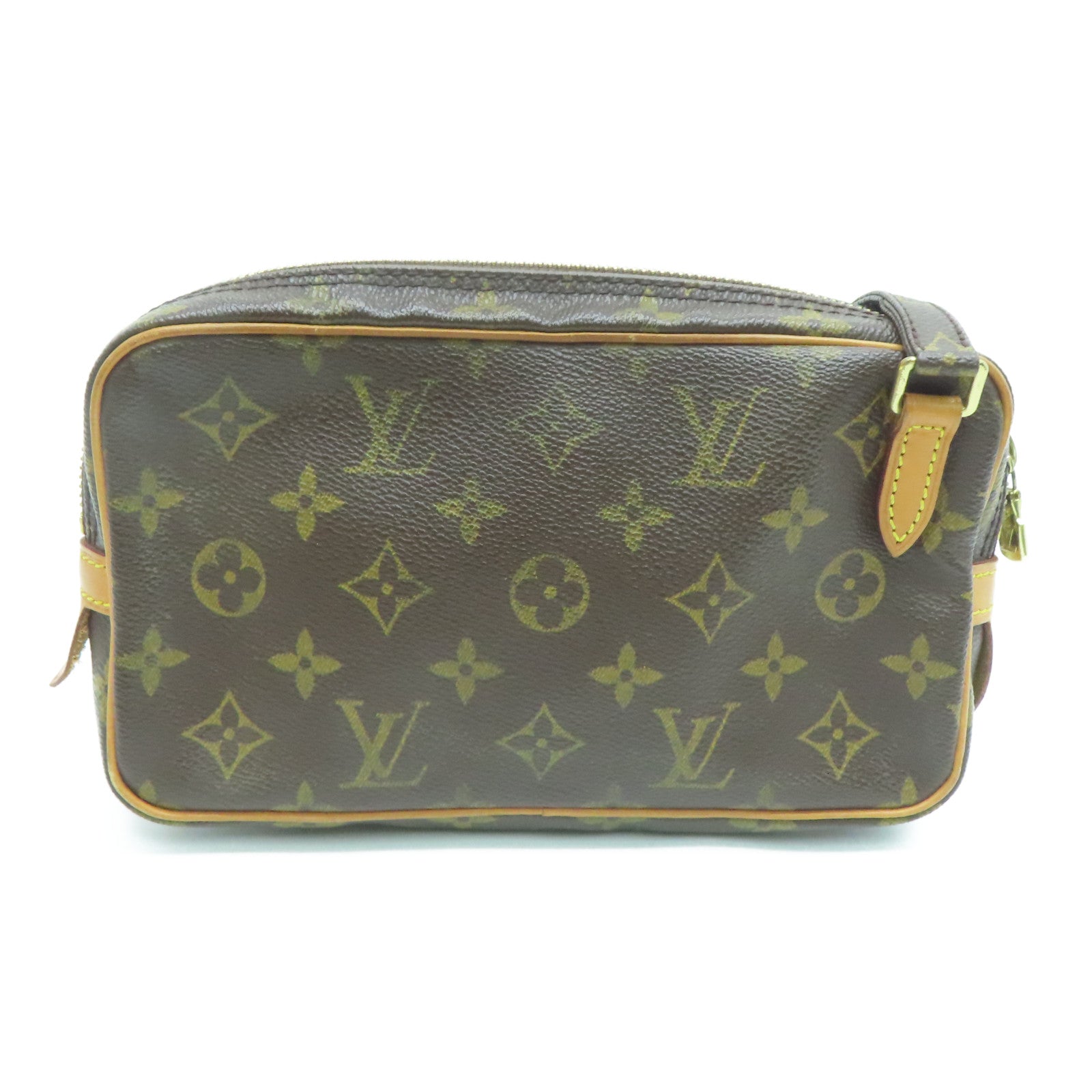 LOUIS VUITTON Monogram Pochette Marly Bandouliere Shoulder Bag金扣肩背袋啡色