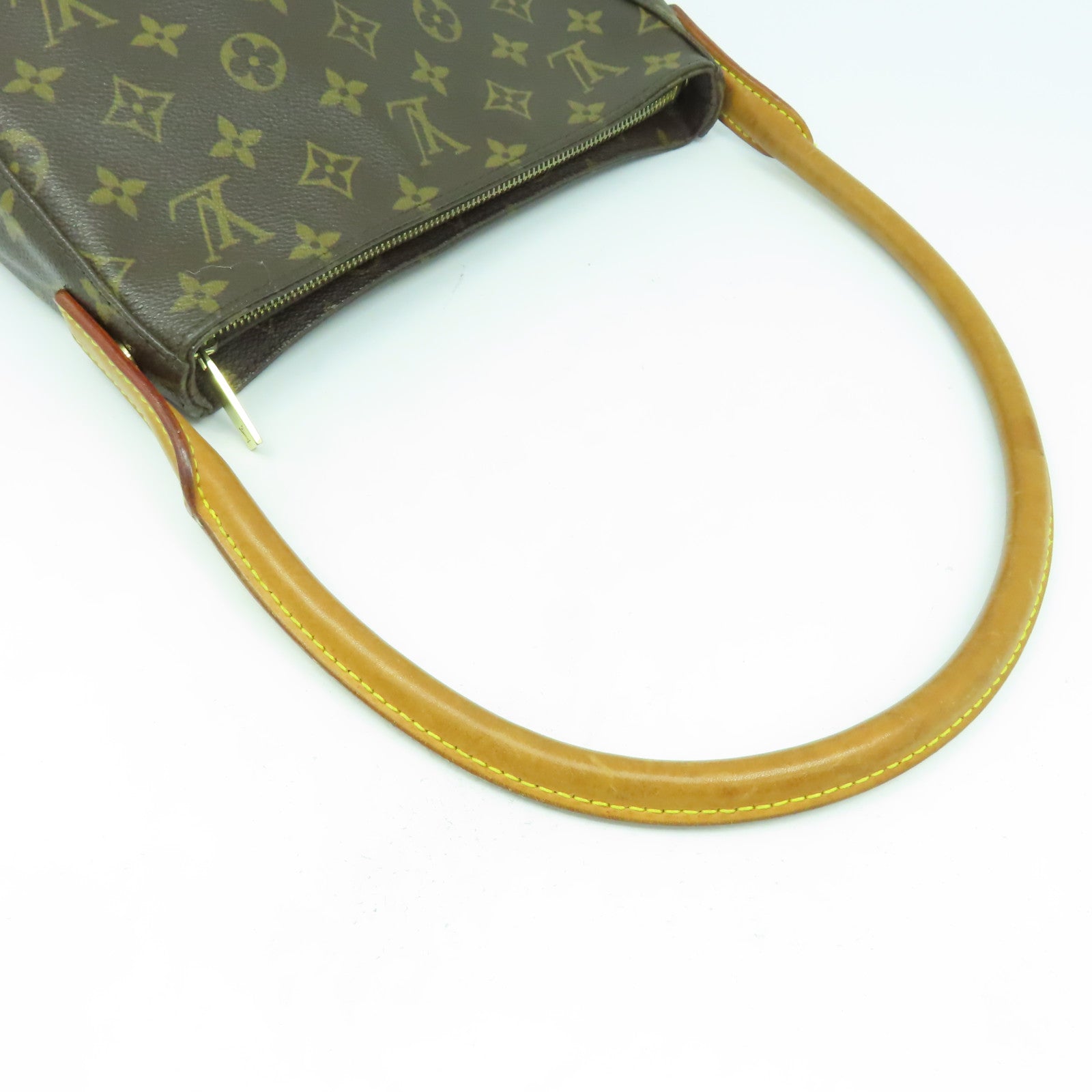 LOUIS VUITTON Monogram Looping MM金扣肩背袋啡色