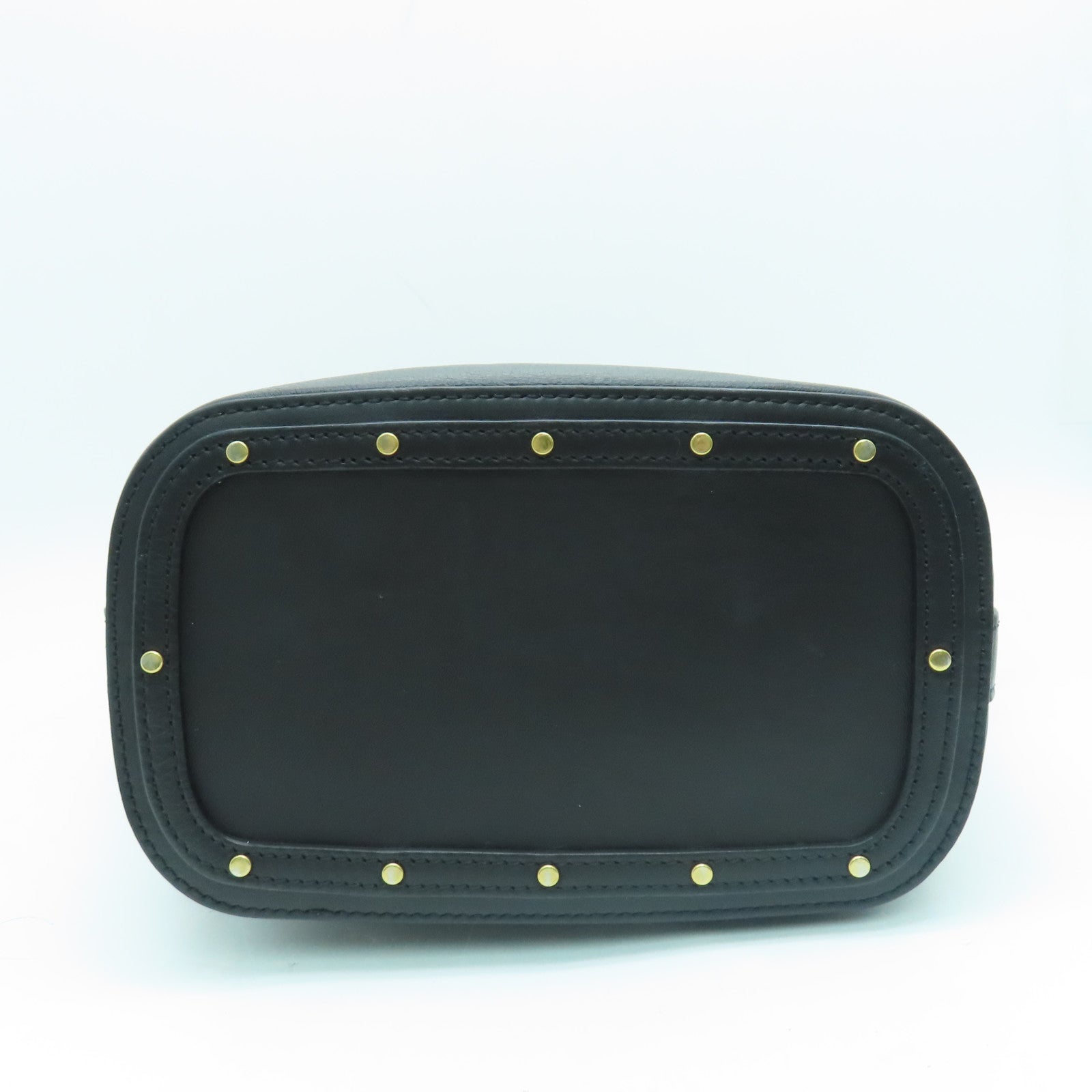 Chloe 牛皮皮革Handbag金扣手挽袋黑色